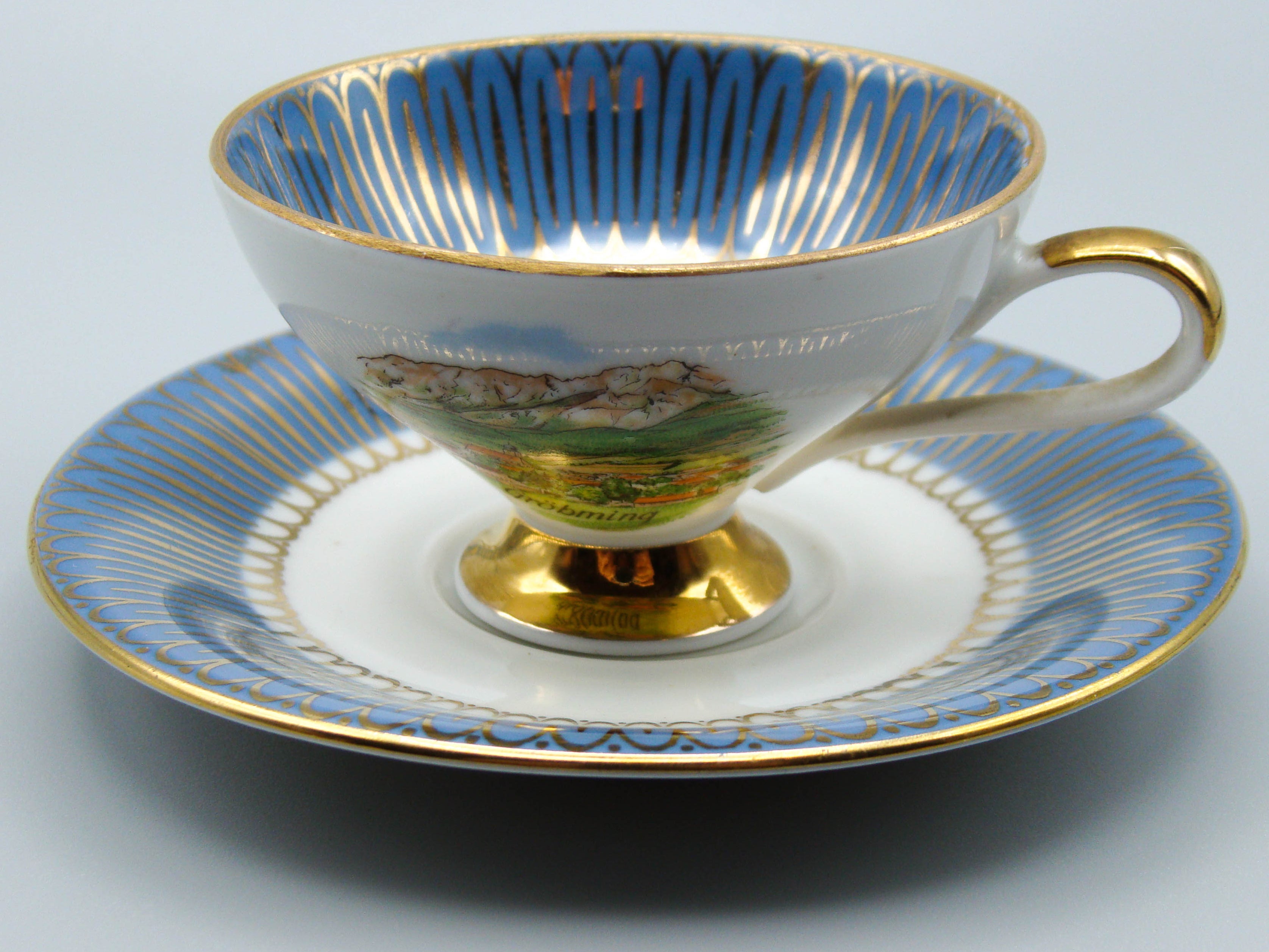 Vintage Antique Austrian Reinpflaz Porcelain Tea Cup - Saucer and Cup Set - Kingdom of Antique Arts, Hantpainted Porcelain, Collecting Tea cups, Colllecting Coffee cups, Art Deco Porcelain