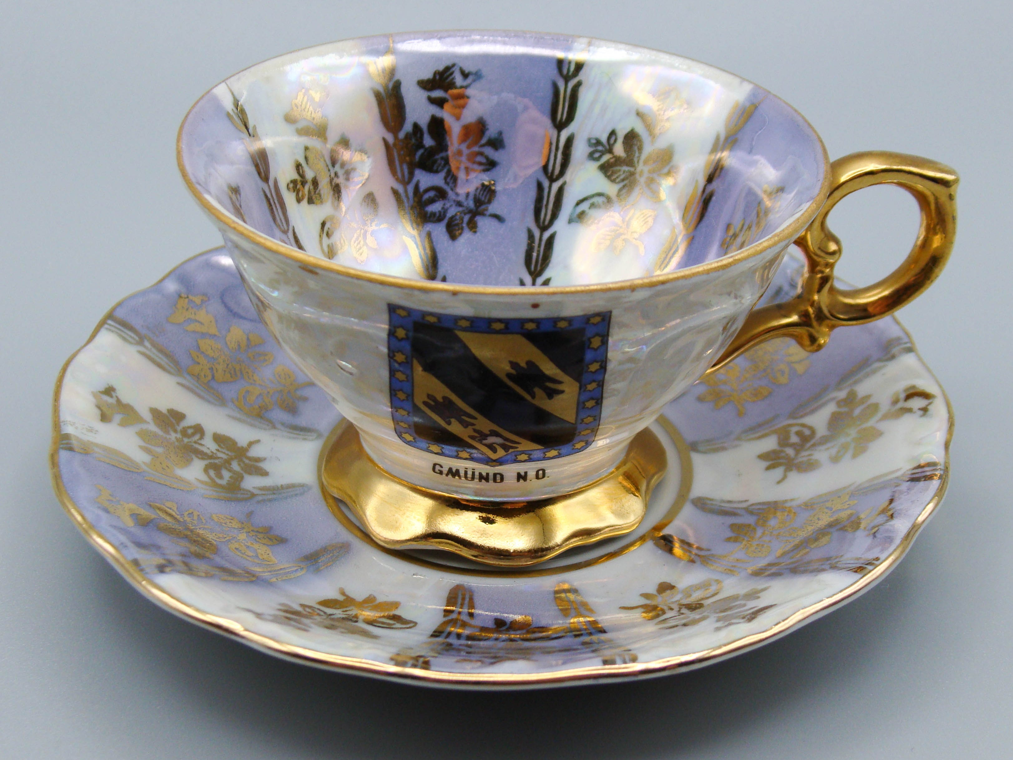 Vintage Antique Austrian EIGL Porcelain Tea Cup - Saucer and Cup Set - Kingdom of Antique Arts, Hantpainted Porcelain, Collecting Tea cups, Colllecting Coffee cups, Art Deco Porcelain