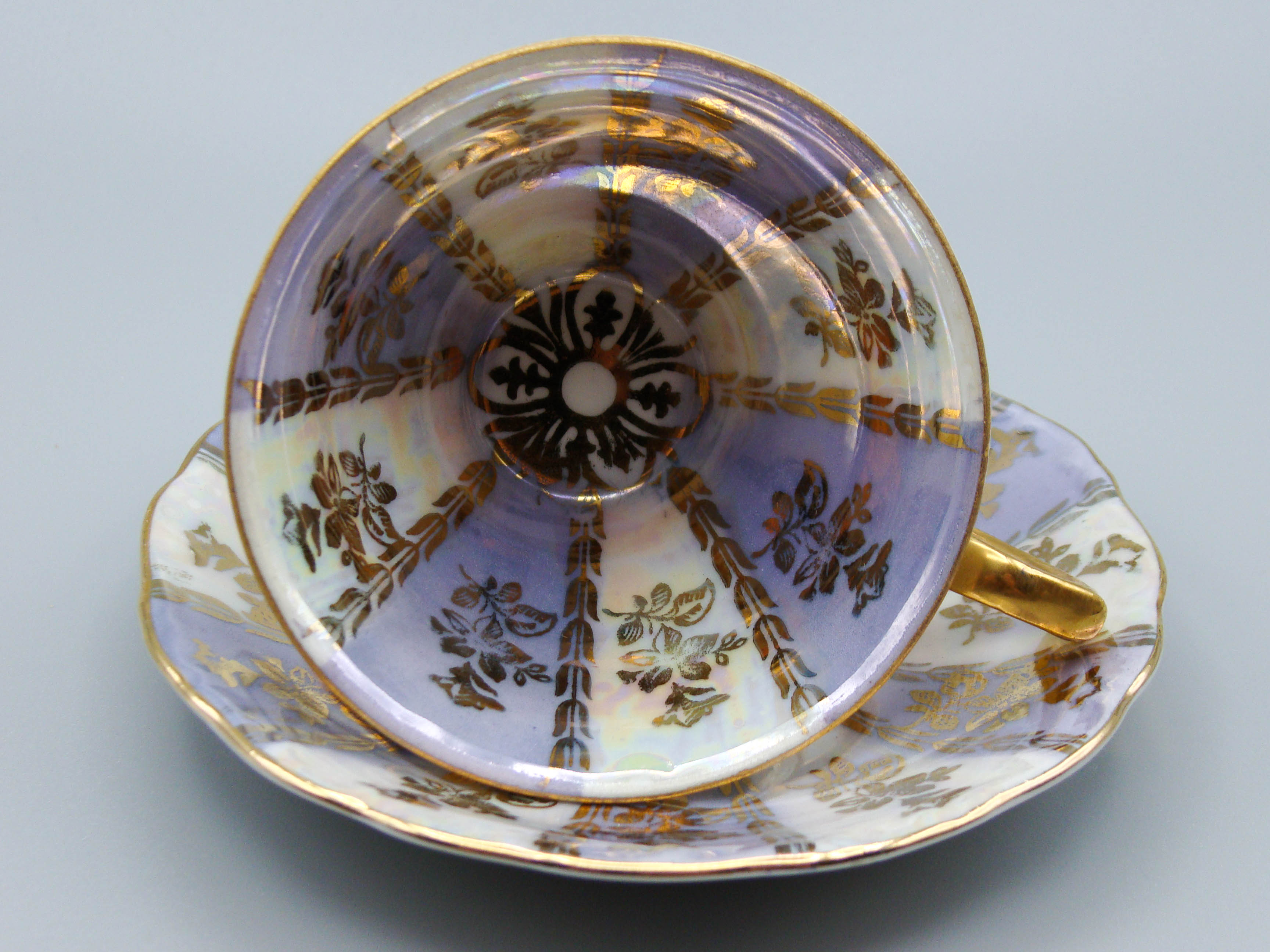 Vintage Antique Austrian EIGL Porcelain Tea Cup - Saucer and Cup Set - Kingdom of Antique Arts, Hantpainted Porcelain, Collecting Tea cups, Colllecting Coffee cups, Art Deco Porcelain