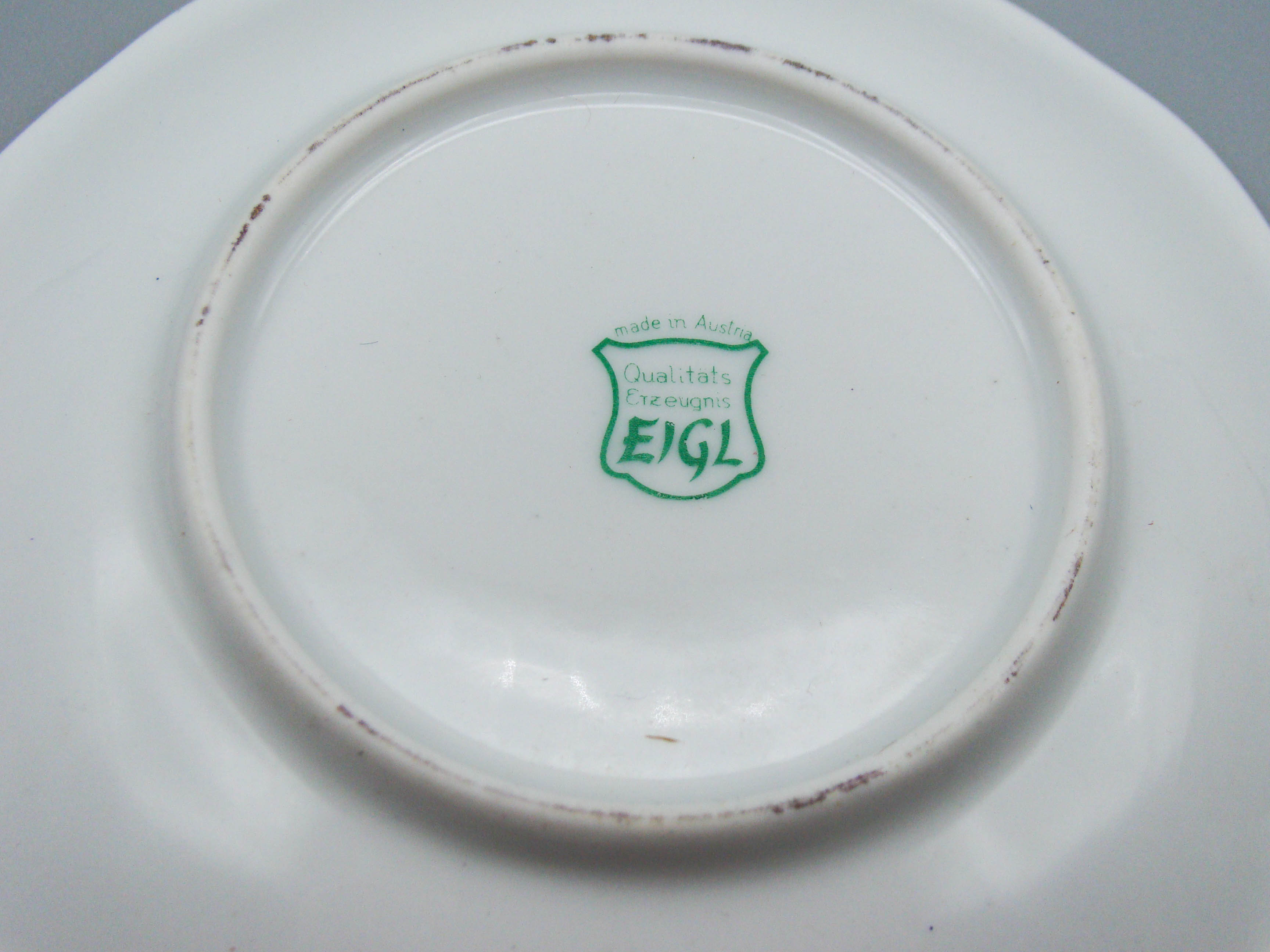 Vintage Antique Austrian EIGL Porcelain Tea Cup - Saucer and Cup Set - Kingdom of Antique Arts, Hantpainted Porcelain, Collecting Tea cups, Colllecting Coffee cups, Art Deco Porcelain