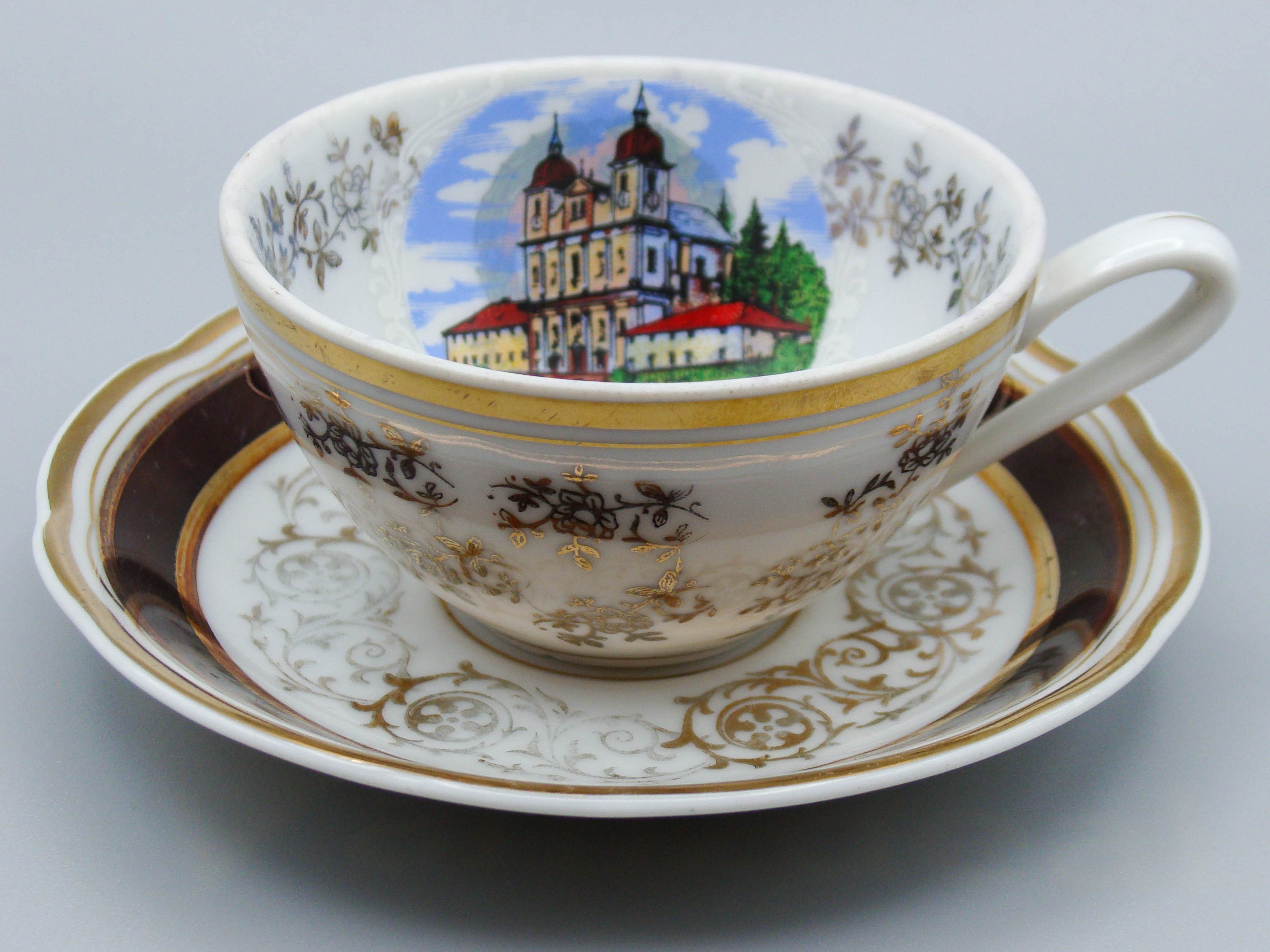 Vintage Antique Czech Republic Porcelain Tea Cup - Saucer and Cup Set - Kingdom of Antique Arts, Hantpainted Porcelain, Collecting Tea cups, Colllecting Coffee cups, Art Deco Porcelain