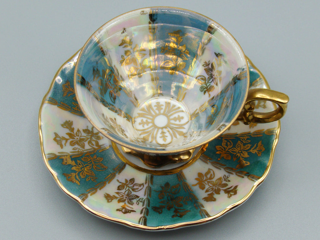 Vintage Antique Austrian EIGL Porcelain Tea Cup - Saucer and Cup Set - Kingdom of Antique Arts, Hantpainted Porcelain, Collecting Tea cups, Colllecting Coffee cups, Art Deco Porcelain