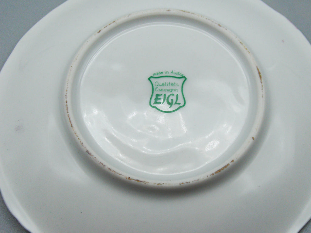 Vintage Antique Austrian EIGL Porcelain Tea Cup - Saucer and Cup Set - Kingdom of Antique Arts, Hantpainted Porcelain, Collecting Tea cups, Colllecting Coffee cups, Art Deco Porcelain