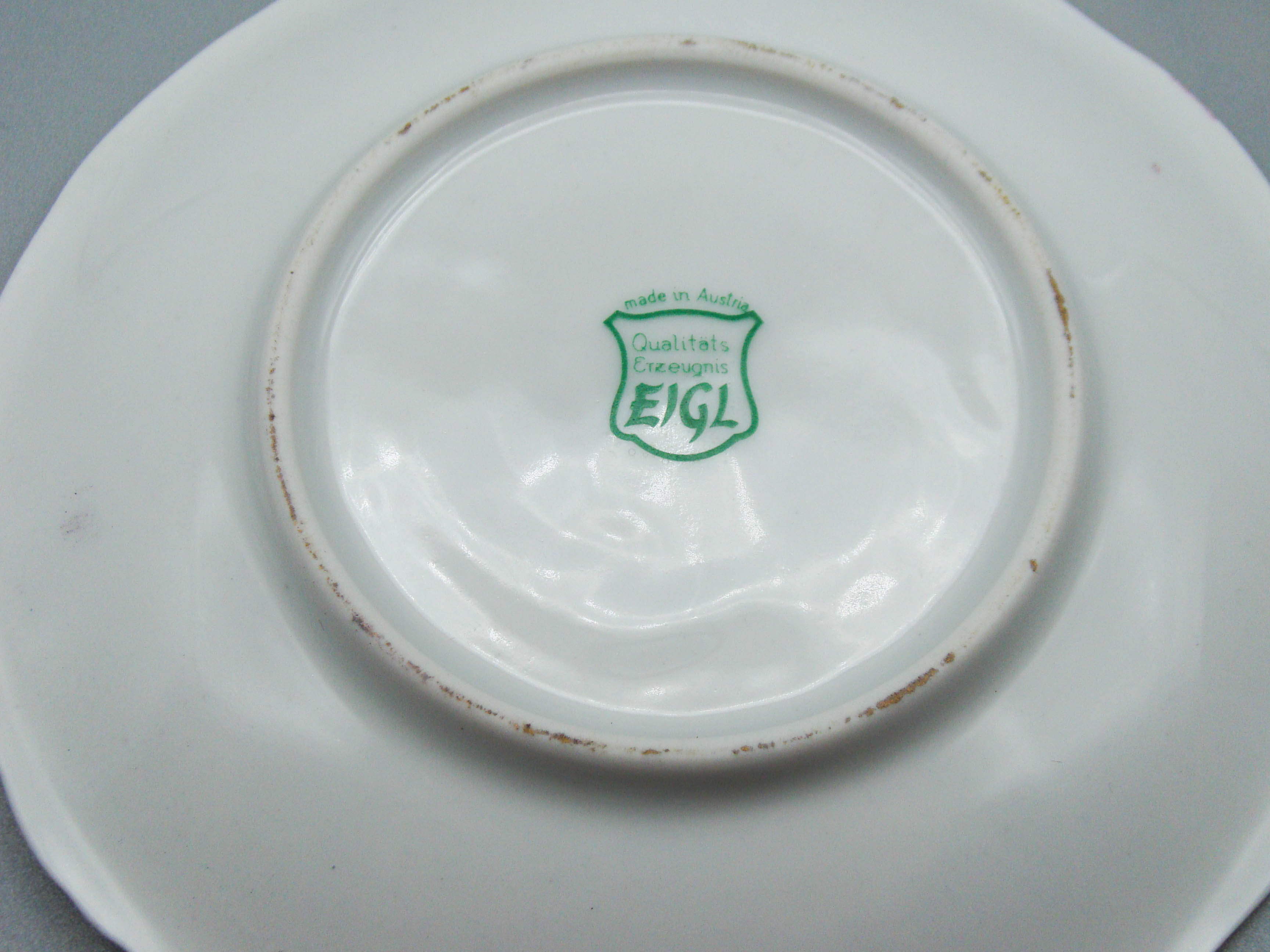 Vintage Antique Austrian EIGL Porcelain Tea Cup - Saucer and Cup Set - Kingdom of Antique Arts, Hantpainted Porcelain, Collecting Tea cups, Colllecting Coffee cups, Art Deco Porcelain