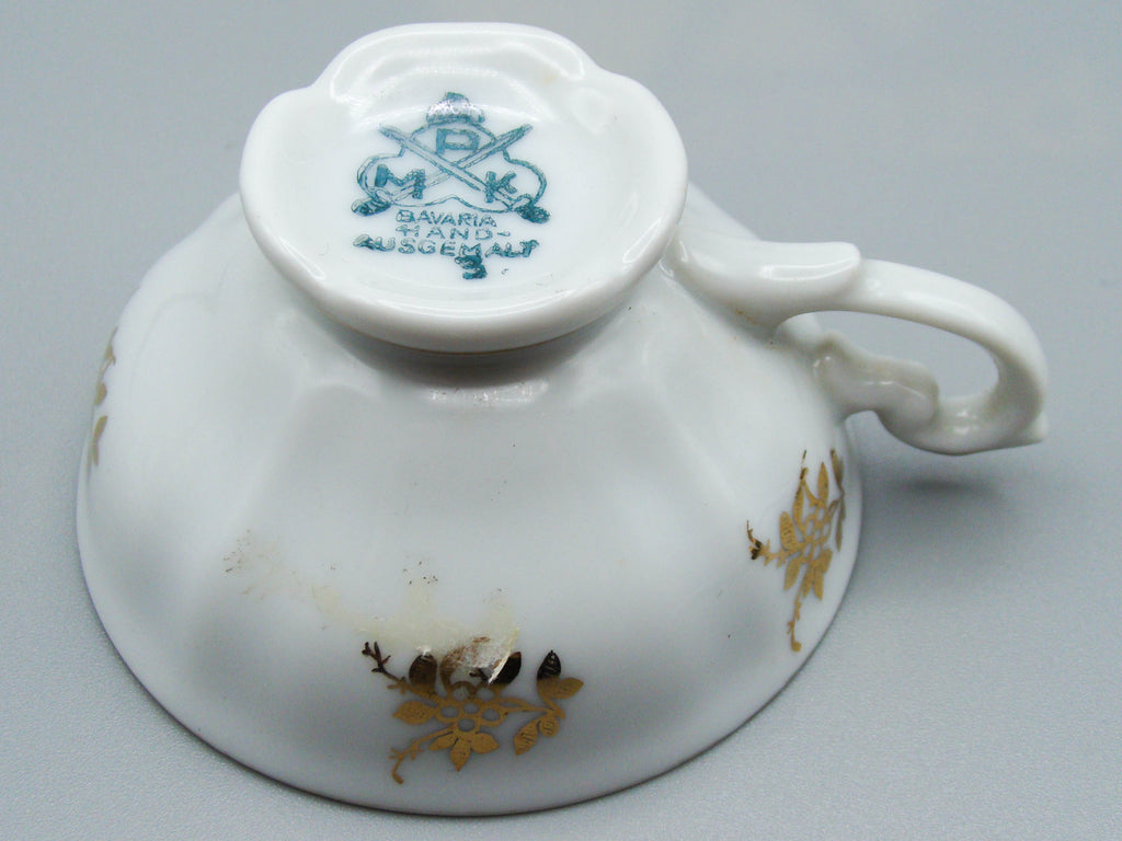 Vintage Antique Germany Bavaria Porcelain Tea Cup - Saucer and Cup Set - Kingdom of Antique Arts, Bavaria Porcelain, German Porcelain, Hantpainted Porcelain, Collecting Tea cups, Colllecting Coffee cups, Art Deco Porcelain