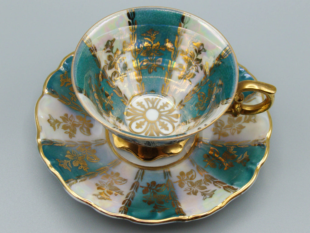 Vintage Antique Austrian EIGL Porcelain Tea Cup - Saucer and Cup Set - Kingdom of Antique Arts, Hantpainted Porcelain, Collecting Tea cups, Colllecting Coffee cups, Art Deco Porcelain