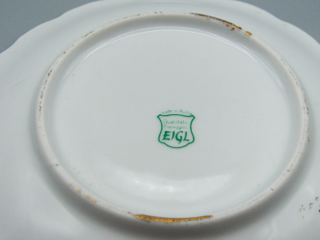 Vintage Antique Austrian EIGL Porcelain Tea Cup - Saucer and Cup Set - Kingdom of Antique Arts, Hantpainted Porcelain, Collecting Tea cups, Colllecting Coffee cups, Art Deco Porcelain