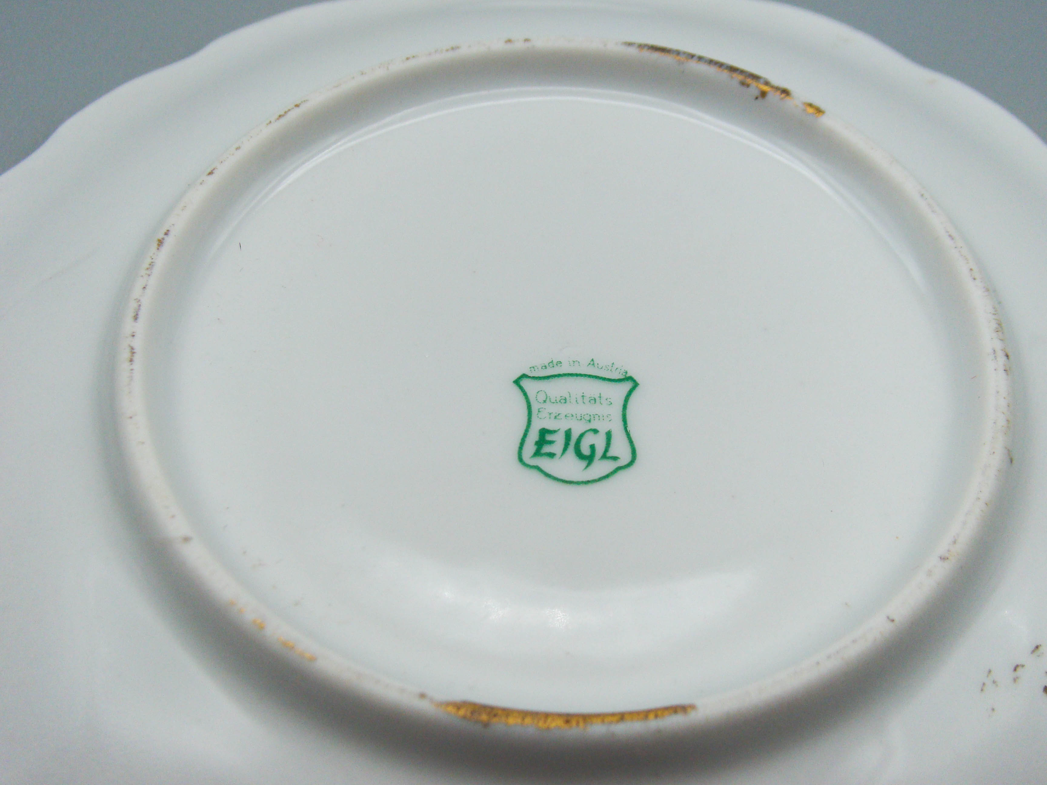 Vintage Antique Austrian EIGL Porcelain Tea Cup - Saucer and Cup Set - Kingdom of Antique Arts, Hantpainted Porcelain, Collecting Tea cups, Colllecting Coffee cups, Art Deco Porcelain