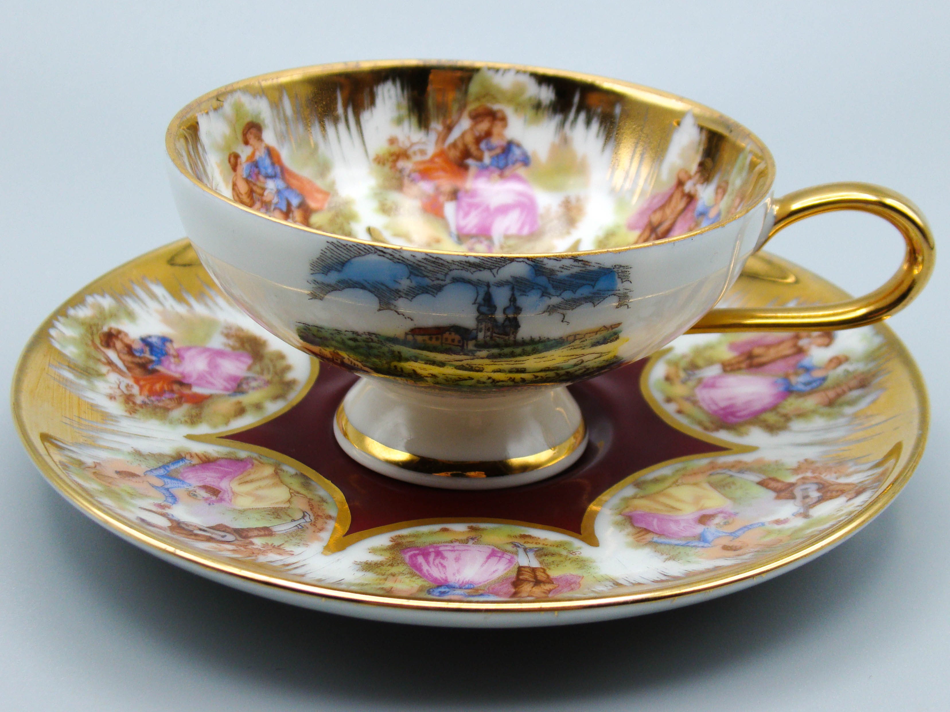 Vintage Antique Germany Bavaria Porcelain Tea Cup - Saucer and Cup Set - Kingdom of Antique Arts, Bavaria Porcelain, German Porcelain, Hantpainted Porcelain, Collecting Tea cups, Colllecting Coffee cups, Art Deco Porcelain