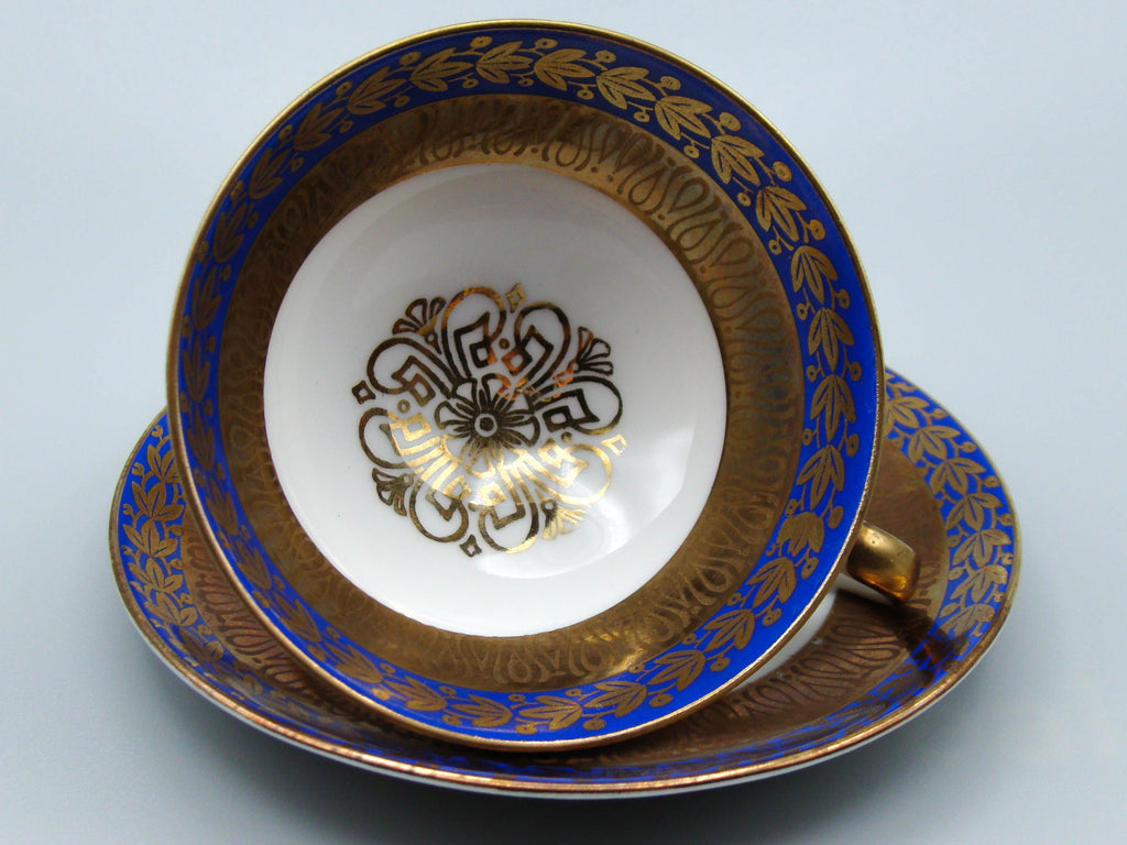 Vintage Antique Germany Bavaria Porcelain Tea Cup - Saucer and Cup Set - Kingdom of Antique Arts, Bavaria Porcelain, German Porcelain, Hantpainted Porcelain, Collecting Tea cups, Colllecting Coffee cups, Art Deco Porcelain
