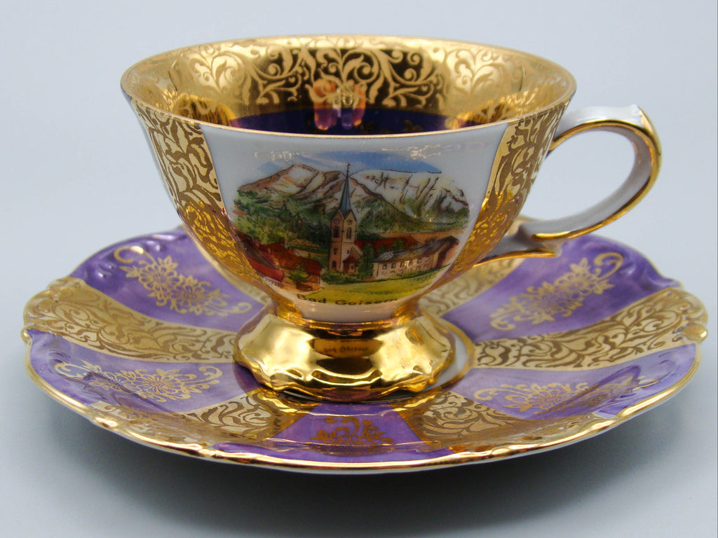 Vintage Antique Germany Bavaria Porcelain Tea Cup - Saucer and Cup Set - Kingdom of Antique Arts, Bavaria Porcelain, German Porcelain, Hantpainted Porcelain, Collecting Tea cups, Colllecting Coffee cups, Art Deco Porcelain