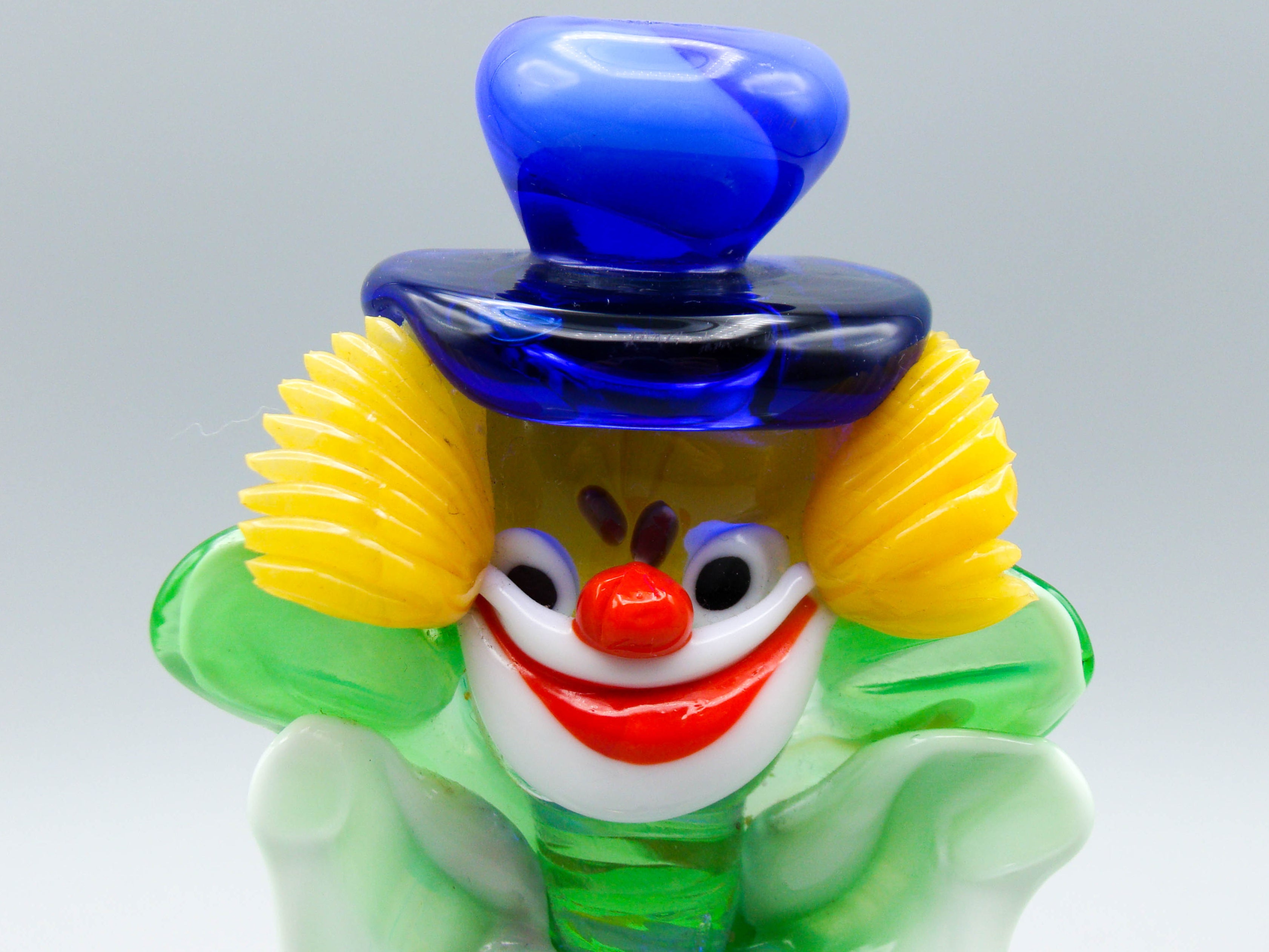 Antique Murano glass, Italian Glass, Blown clown, art deco, art glass, murano, blown glass, 1930s