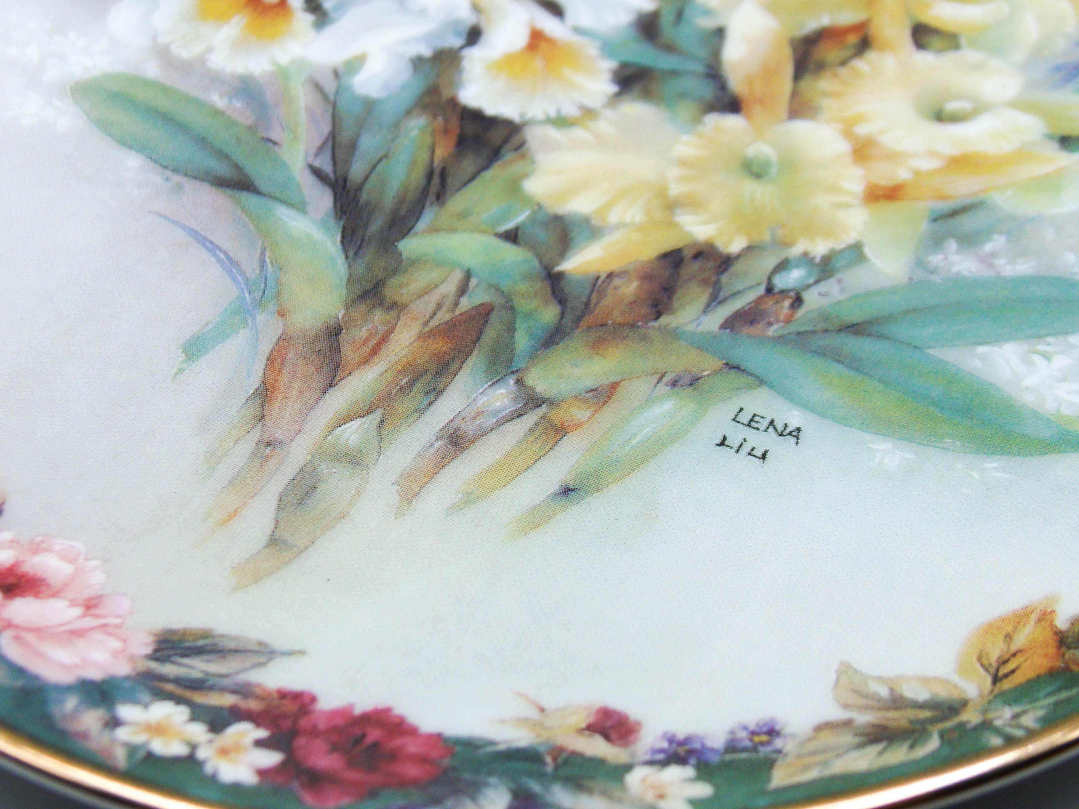 Vintage Decorative Porcelain Plate with Angel - Hand painted - Kingdom of Antique Arts, Hantpainted Porcelain, Collecting Porcelain Trays, Angels Figurines, Deco Porcelain