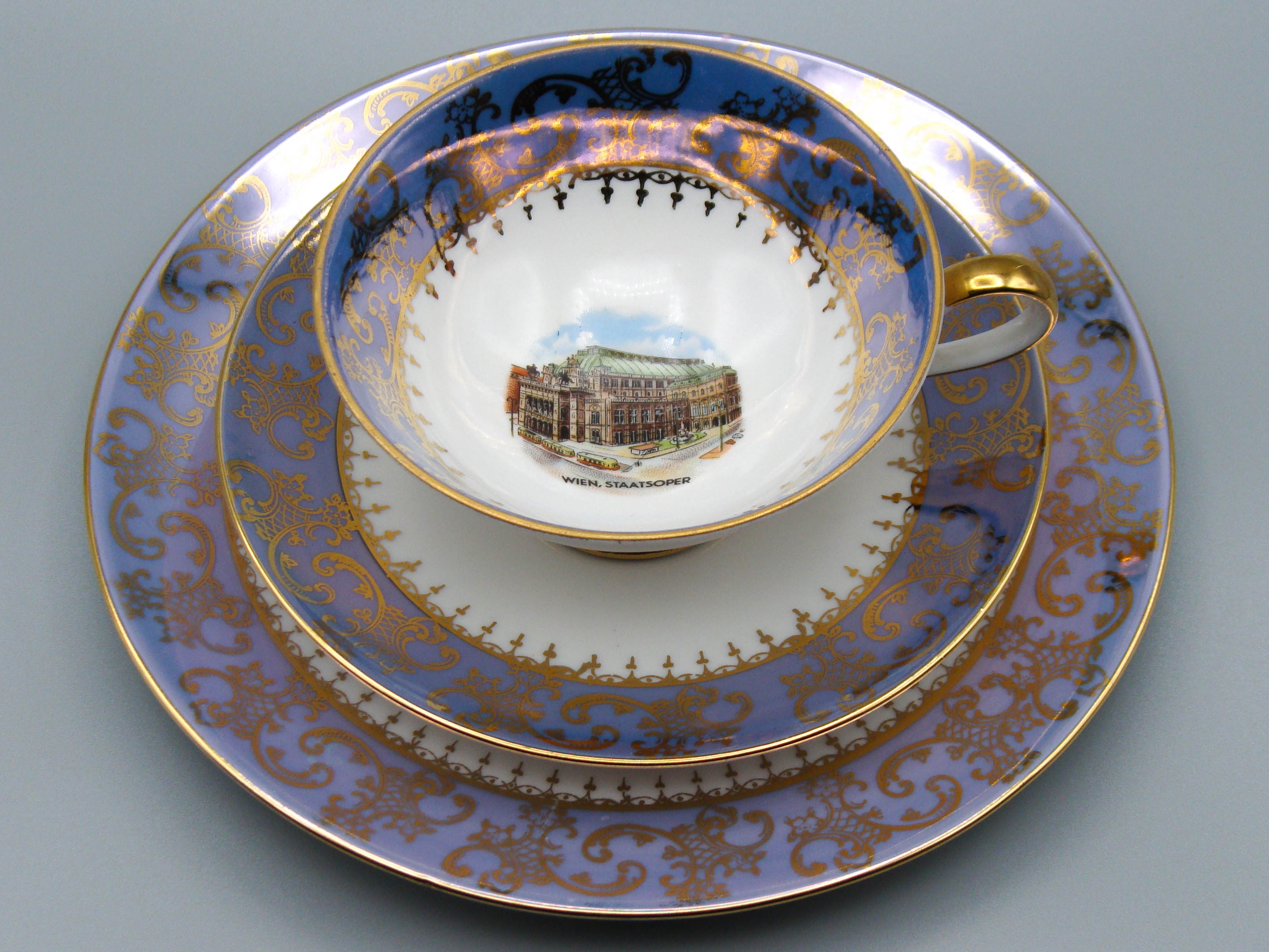 Vintage Antique Austrian EIGL Porcelain Tea Cup - Saucer and Cup Set - Kingdom of Antique Arts, Hantpainted Porcelain, Collecting Tea cups, Colllecting Coffee cups, Art Deco Porcelain