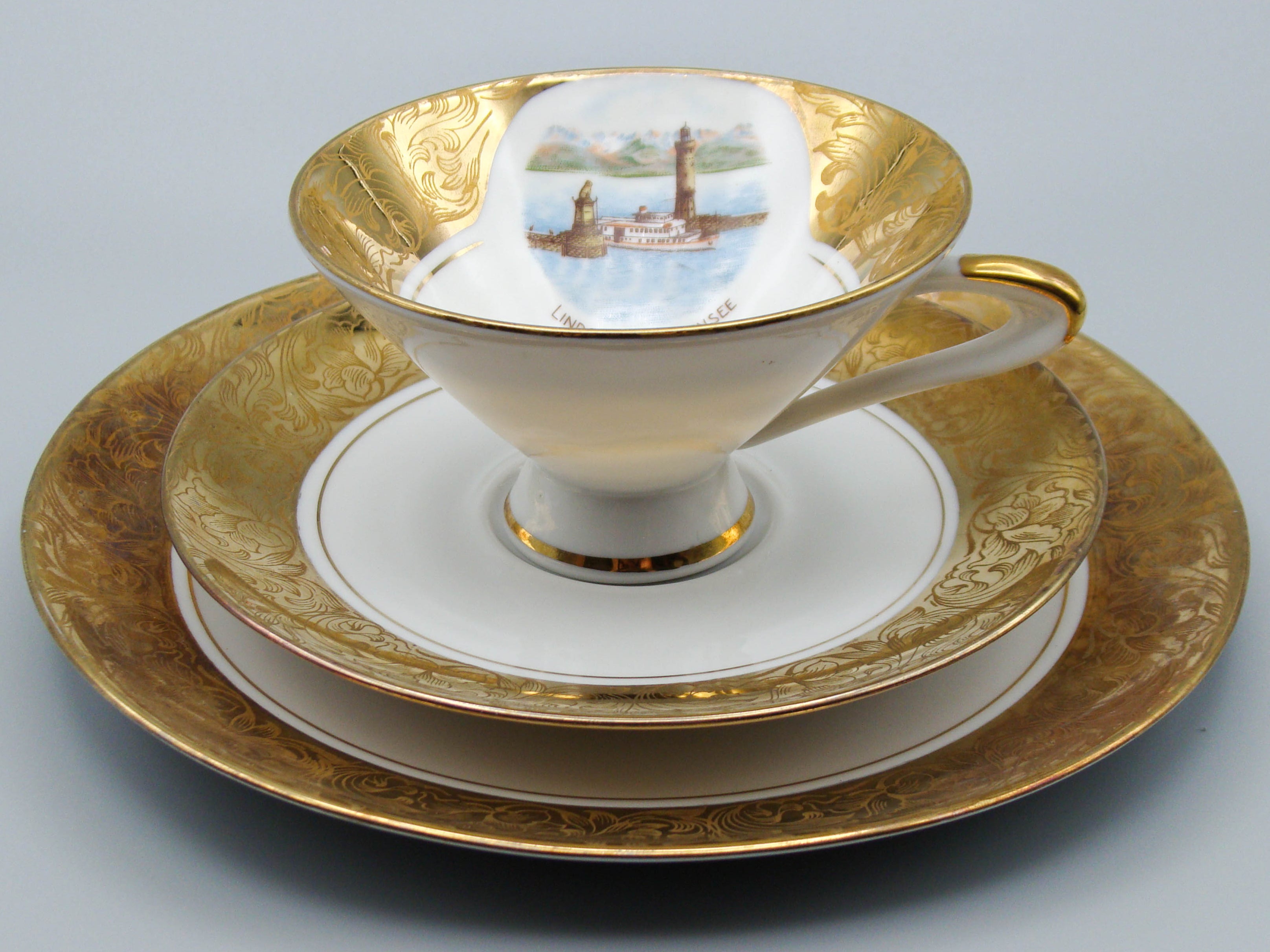 Vintage Antique Germany Bavaria Porcelain Tea Cup - Saucer and Cup Set - Kingdom of Antique Arts, Bavaria Porcelain, German Porcelain, Hantpainted Porcelain, Collecting Tea cups, Colllecting Coffee cups, Art Deco Porcelain