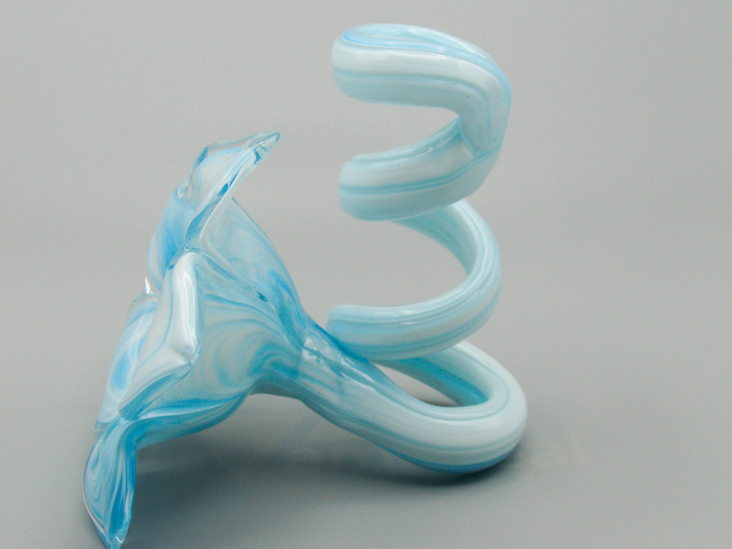 art deco, art glass, murano, blue glass