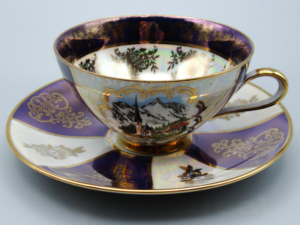 Vintage Antique Germany Bavaria Porcelain Tea Cup - Saucer and Cup Set - Kingdom of Antique Arts, Bavaria Porcelain, German Porcelain, Hantpainted Porcelain, Collecting Tea cups, Colllecting Coffee cups, Art Deco Porcelain