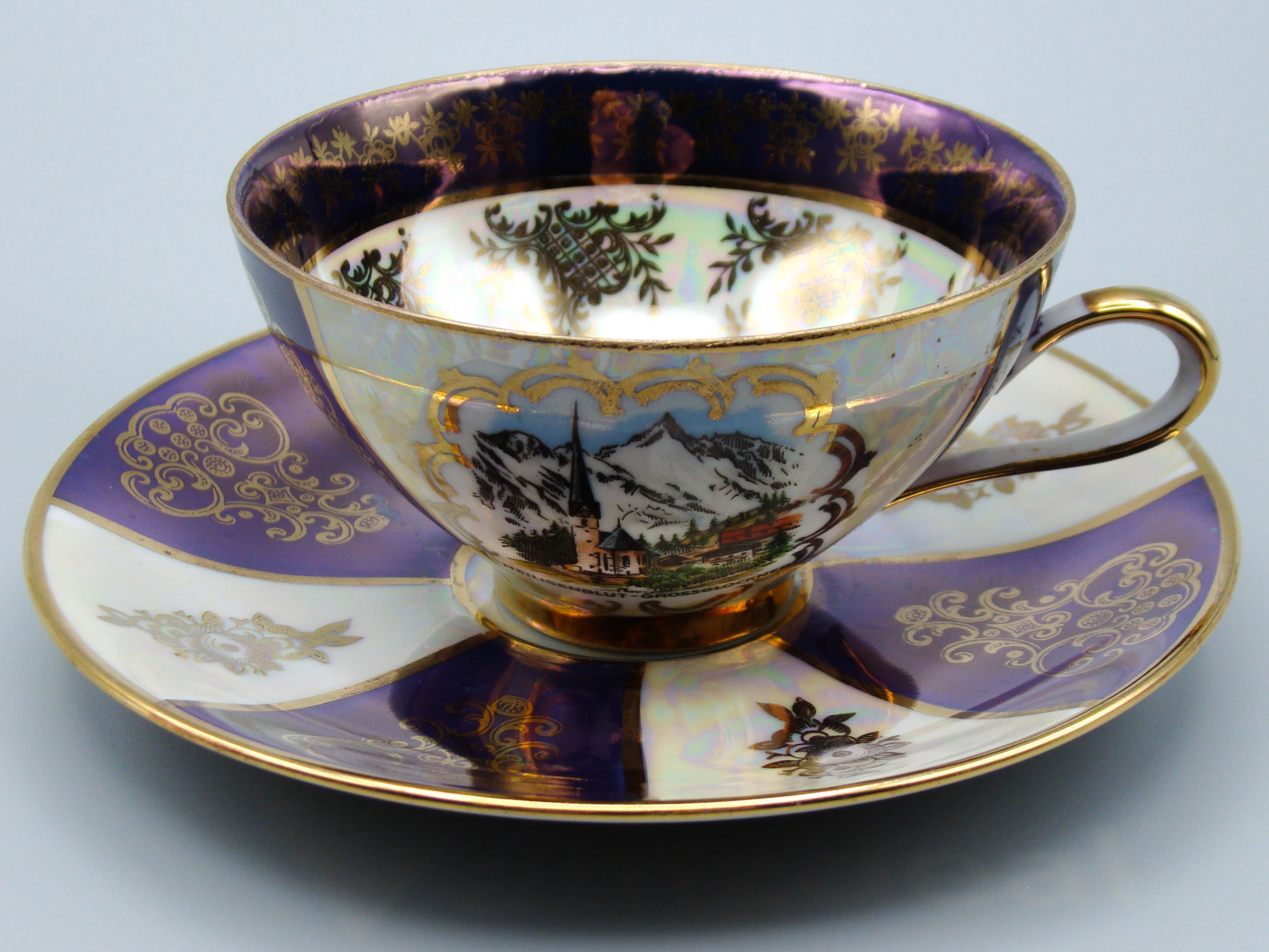 Vintage Antique Germany Bavaria Porcelain Tea Cup - Saucer and Cup Set - Kingdom of Antique Arts, Bavaria Porcelain, German Porcelain, Hantpainted Porcelain, Collecting Tea cups, Colllecting Coffee cups, Art Deco Porcelain