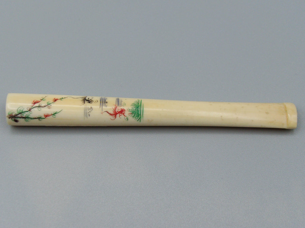 Antique Ivory, Natural Ivory, Elephant Ivory, Ivory pipe, Mediterranean Ivory, handcarved Ivory, Asien Ivory
