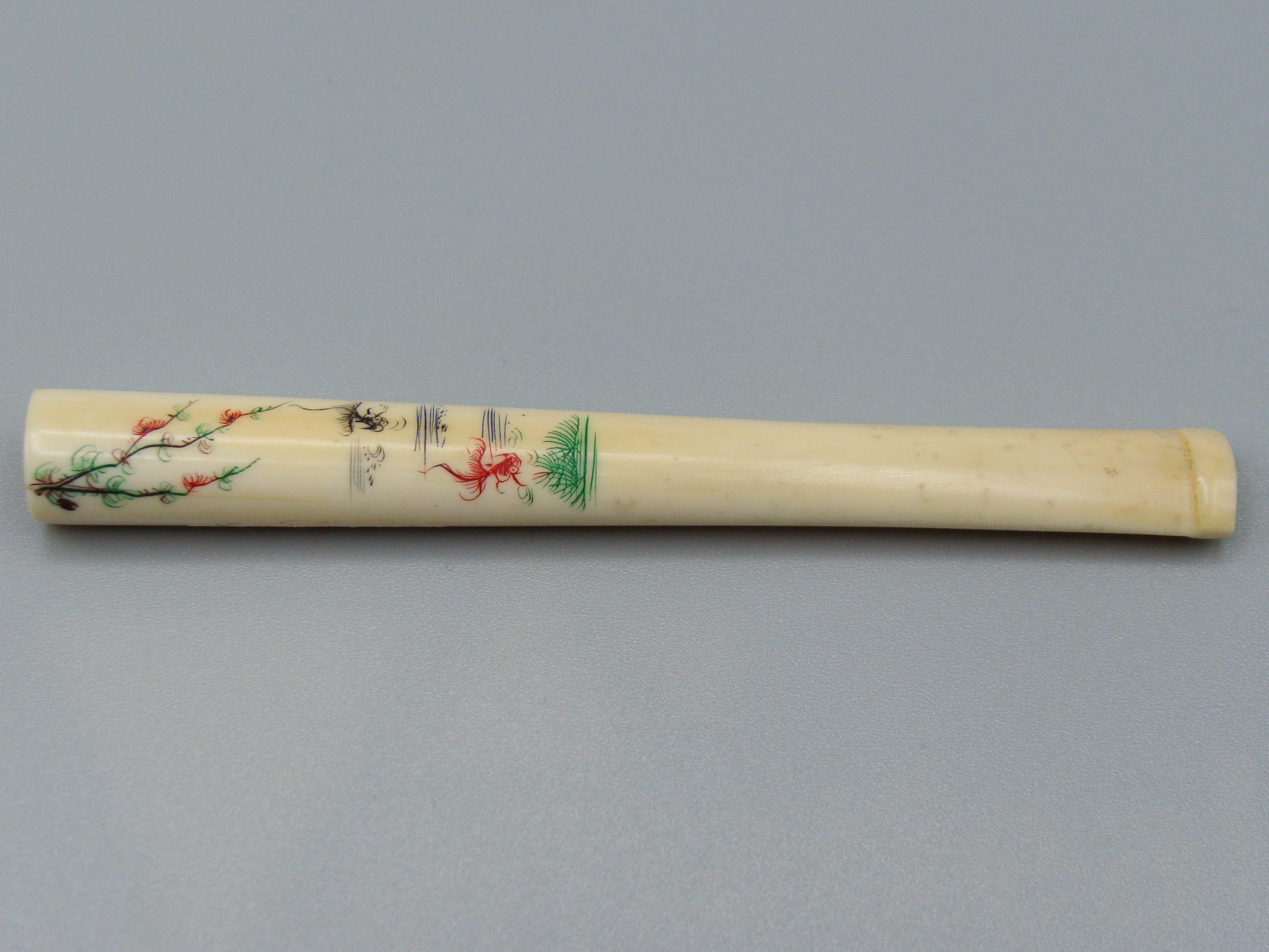 Antique Ivory, Natural Ivory, Elephant Ivory, Ivory pipe, Mediterranean Ivory, handcarved Ivory, Asien Ivory