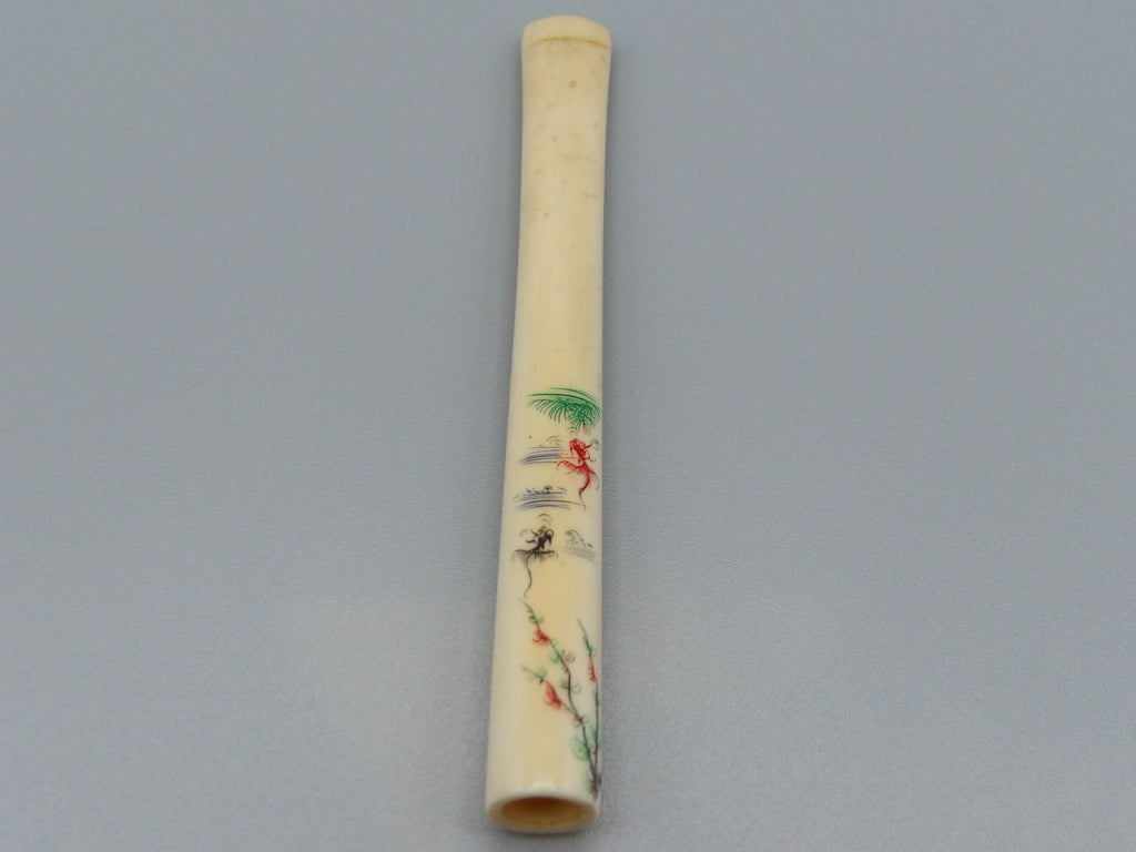 Antique Ivory, Natural Ivory, Elephant Ivory, Ivory pipe, Mediterranean Ivory, handcarved Ivory, Asien Ivory