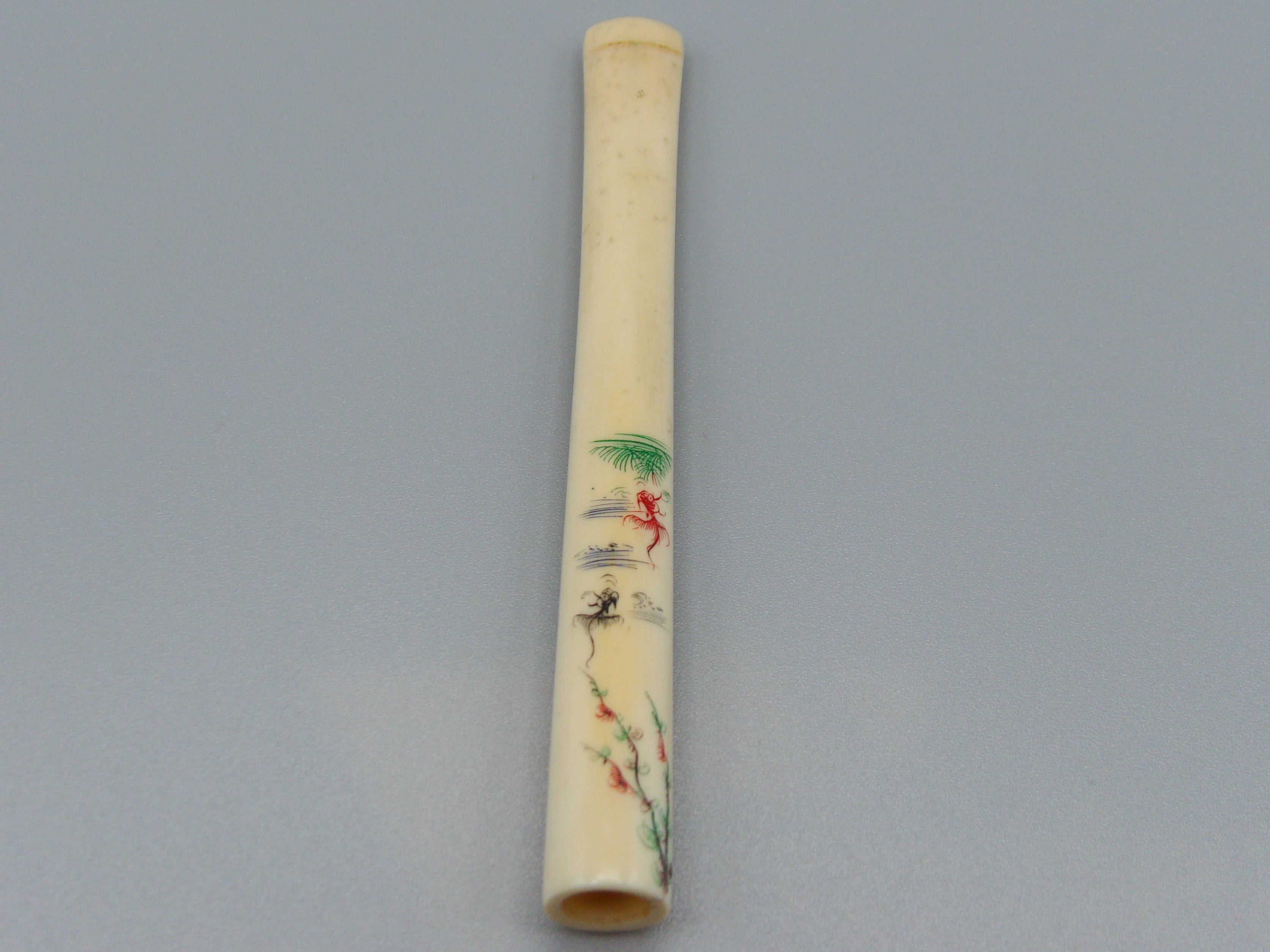 Antique Ivory, Natural Ivory, Elephant Ivory, Ivory pipe, Mediterranean Ivory, handcarved Ivory, Asien Ivory