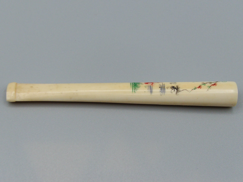 Antique Ivory, Natural Ivory, Elephant Ivory, Ivory pipe, Mediterranean Ivory, handcarved Ivory, Asien Ivory