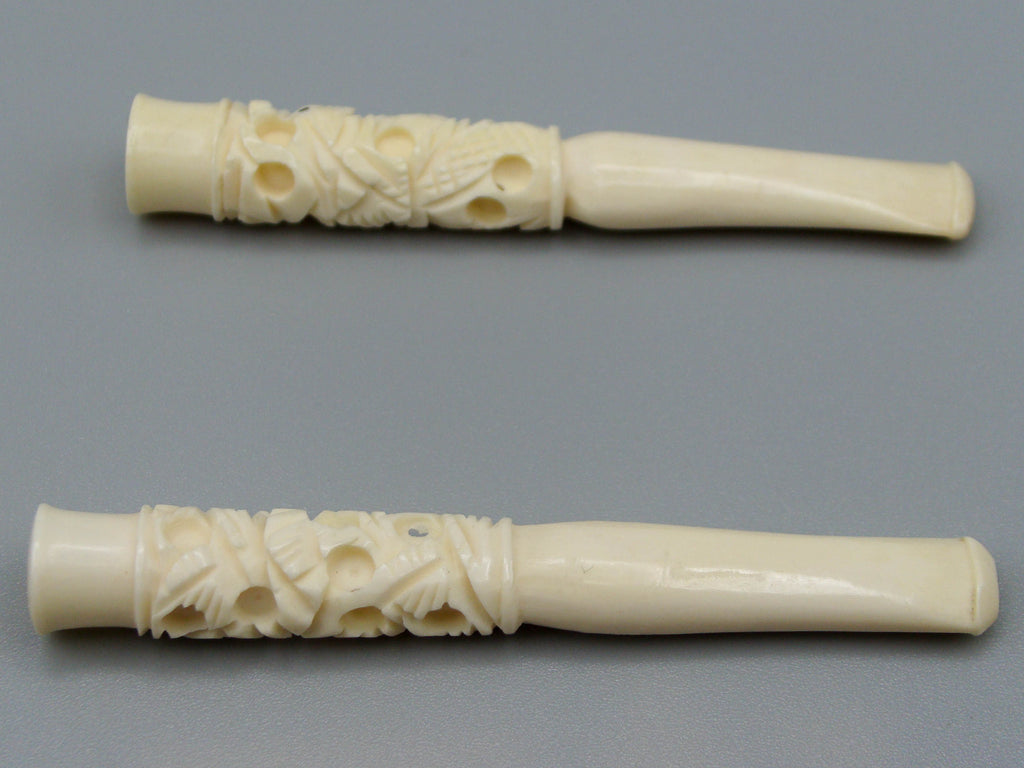 Antique Ivory, Natural Ivory, Mediterranean Ivory, handcarved Ivory, Asien Ivory, Elephant Ivory, Ivory Mouthpiece, Ivory pipe