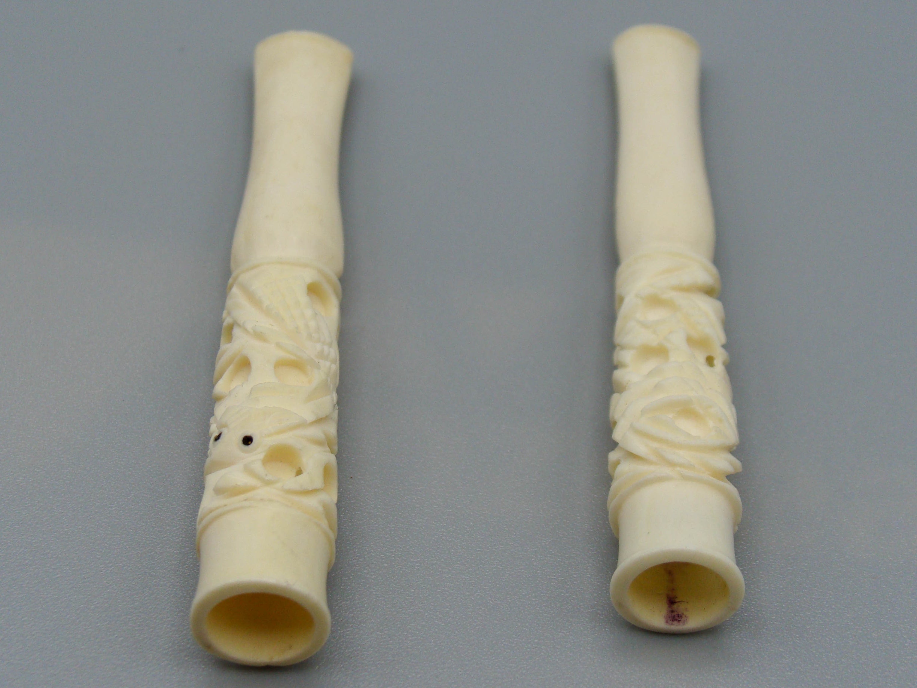 Antique Ivory, Natural Ivory, Mediterranean Ivory, handcarved Ivory, Asien Ivory, Elephant Ivory, Ivory Mouthpiece, Ivory pipe