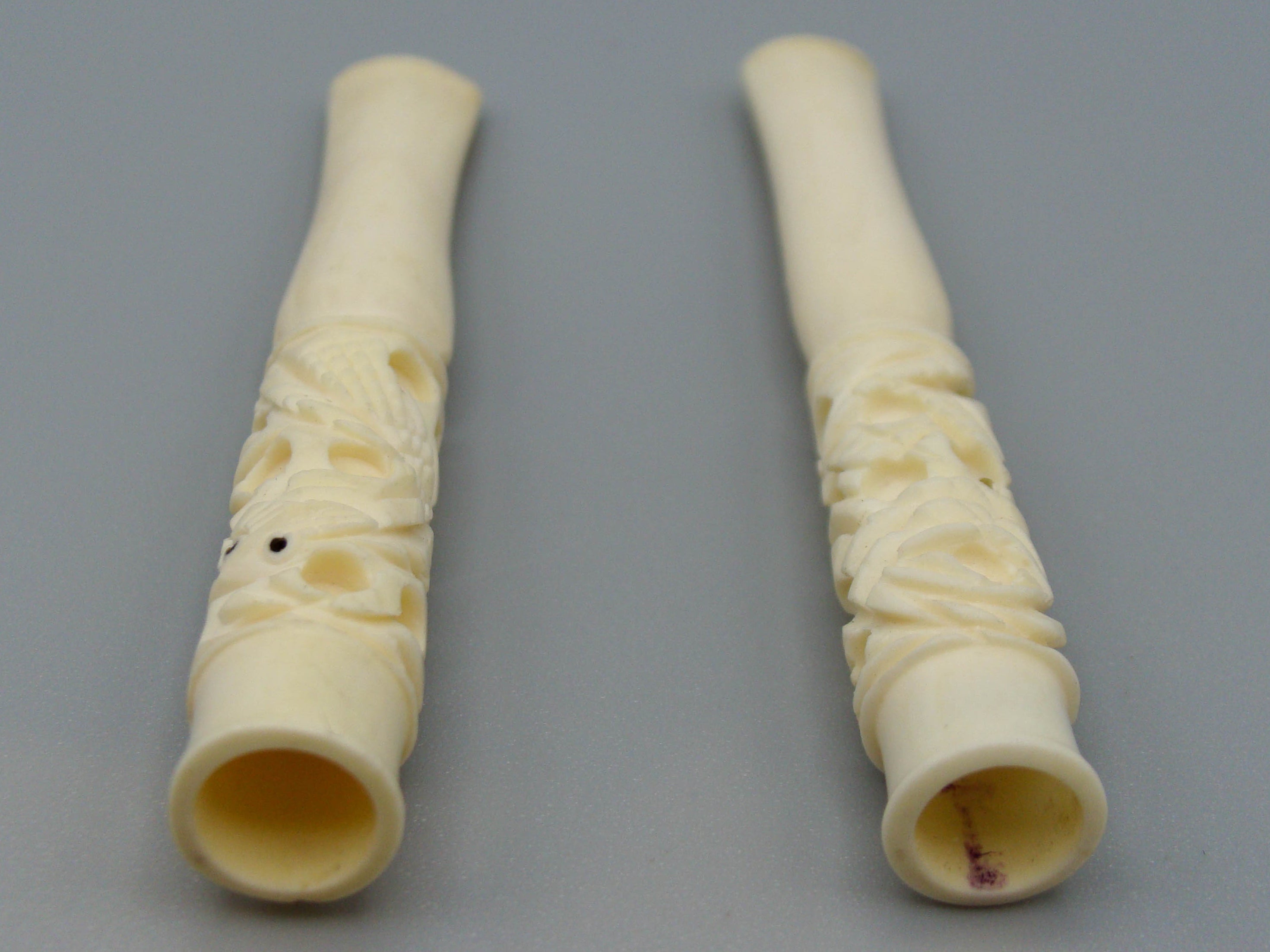 Antique Ivory, Natural Ivory, Mediterranean Ivory, handcarved Ivory, Asien Ivory, Elephant Ivory, Ivory Mouthpiece, Ivory pipe