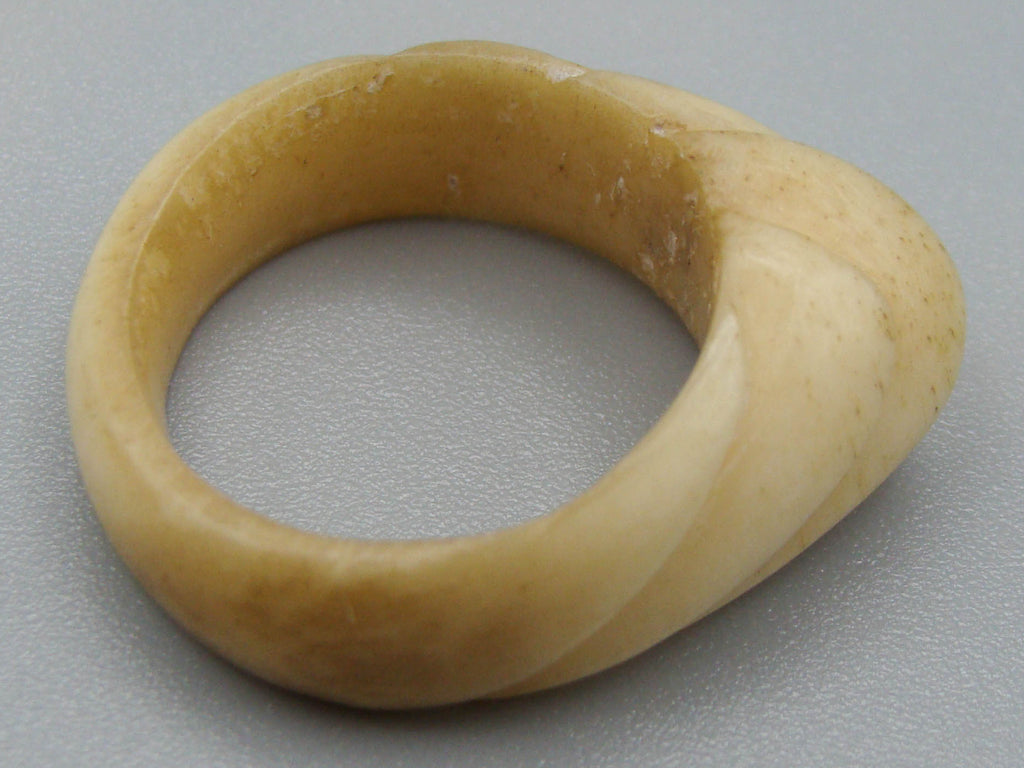 Antique Bone, Natural Bone, Bone ring, Mediterranean Bone, handcarved bone, Asien Bone