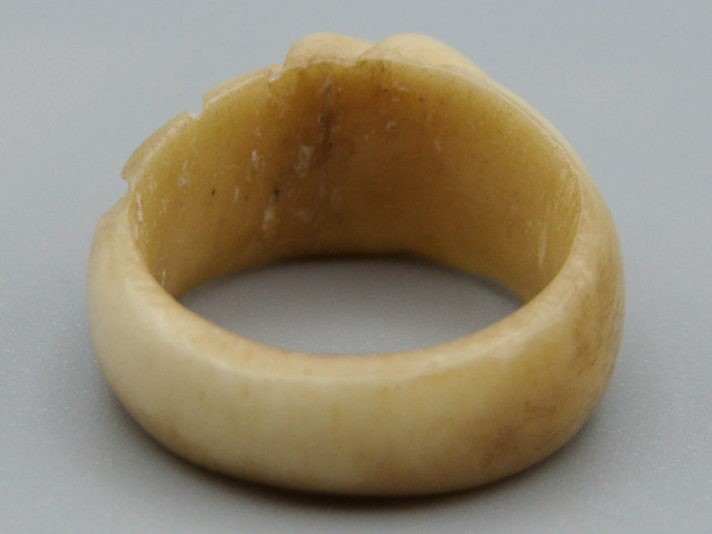 Antique Bone, Natural Bone, Bone ring, Mediterranean Bone, handcarved bone, Asien Bone