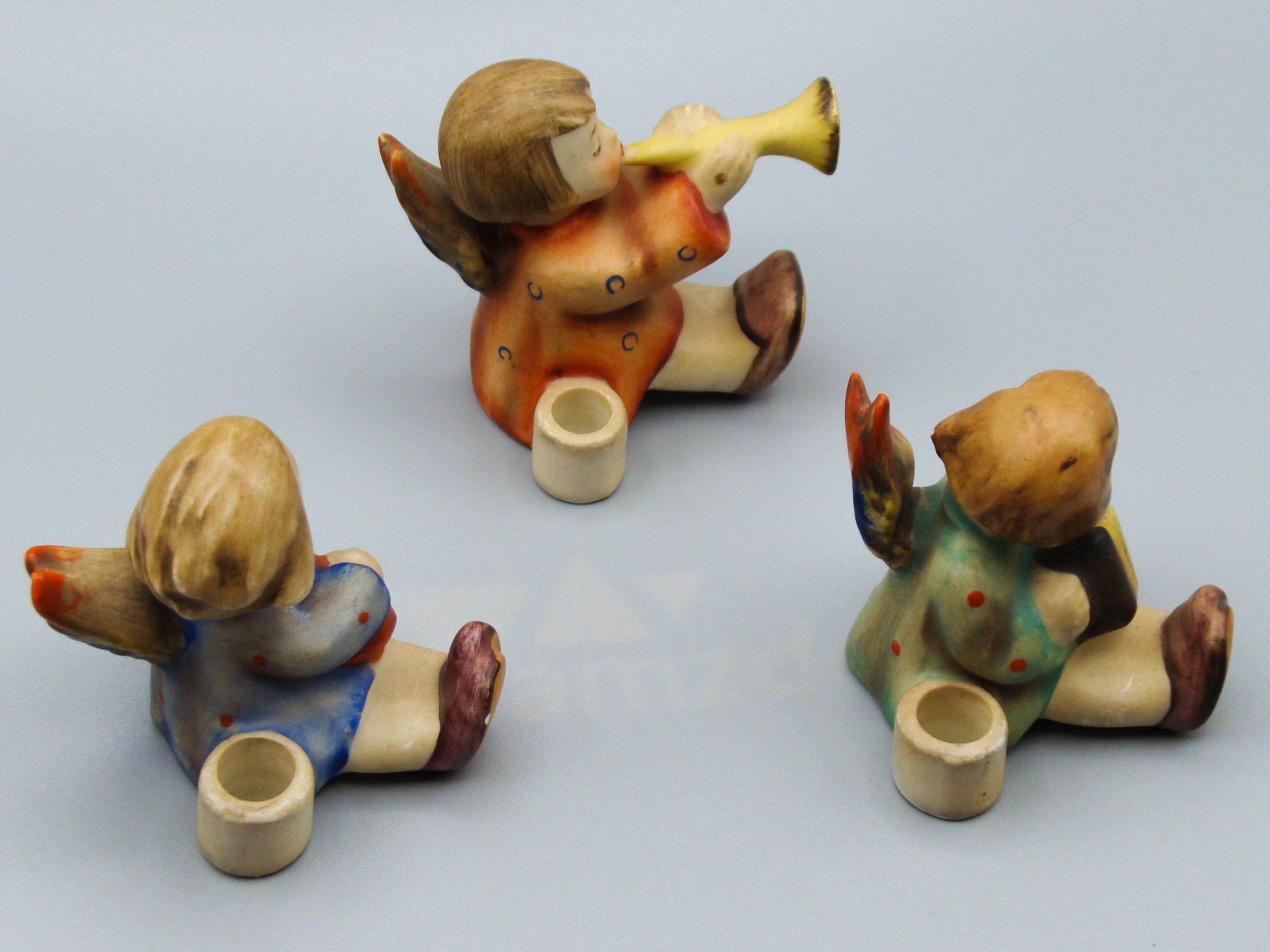 Hummel Three Angels 328 figurines, Hummel Figurines, Porcelain Figurines, Goebel Figurines, German Figurines, Collector Figurines, colored Figurines