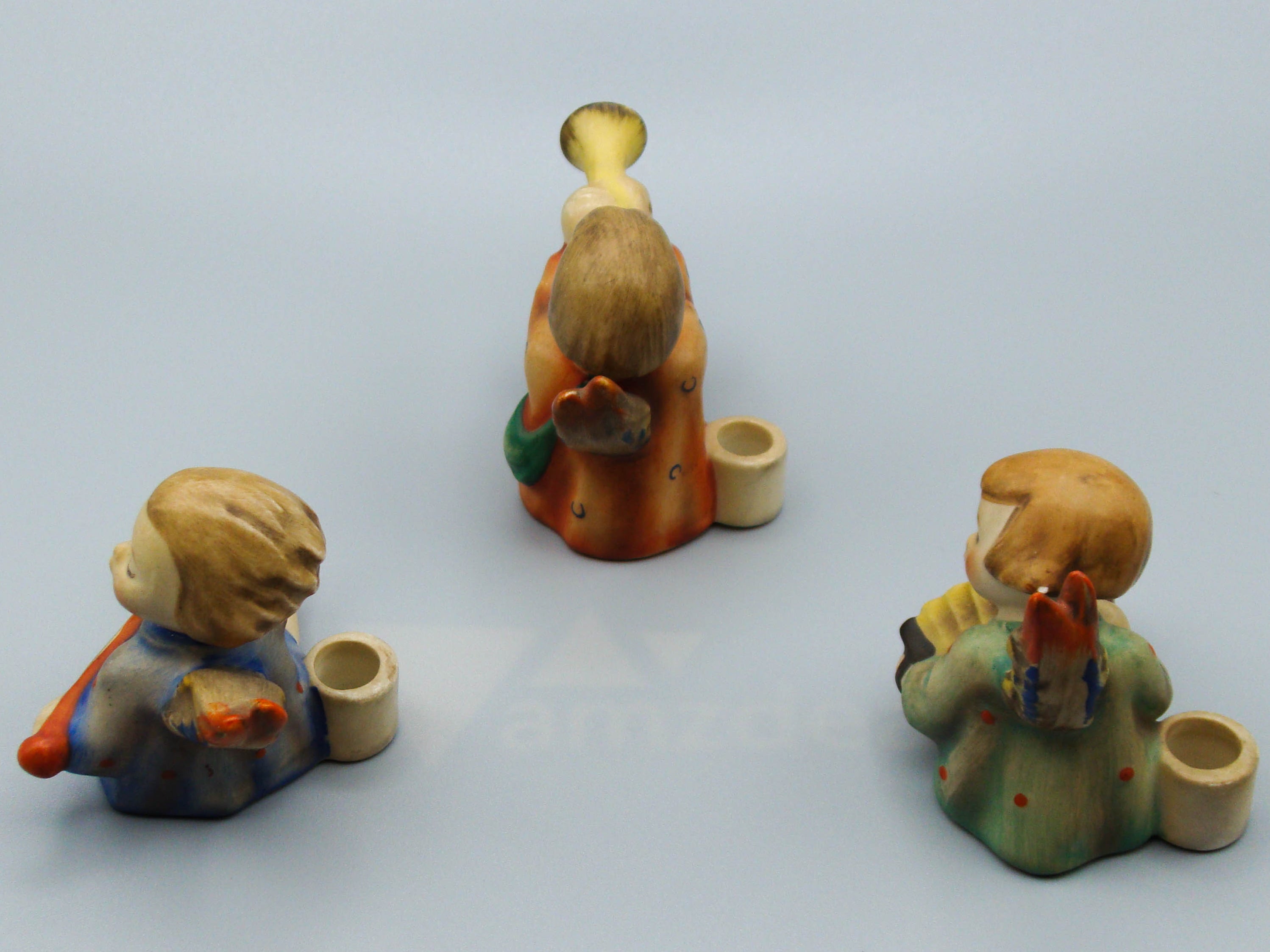 Hummel Three Angels 328 figurines, Hummel Figurines, Porcelain Figurines, Goebel Figurines, German Figurines, Collector Figurines, colored Figurines