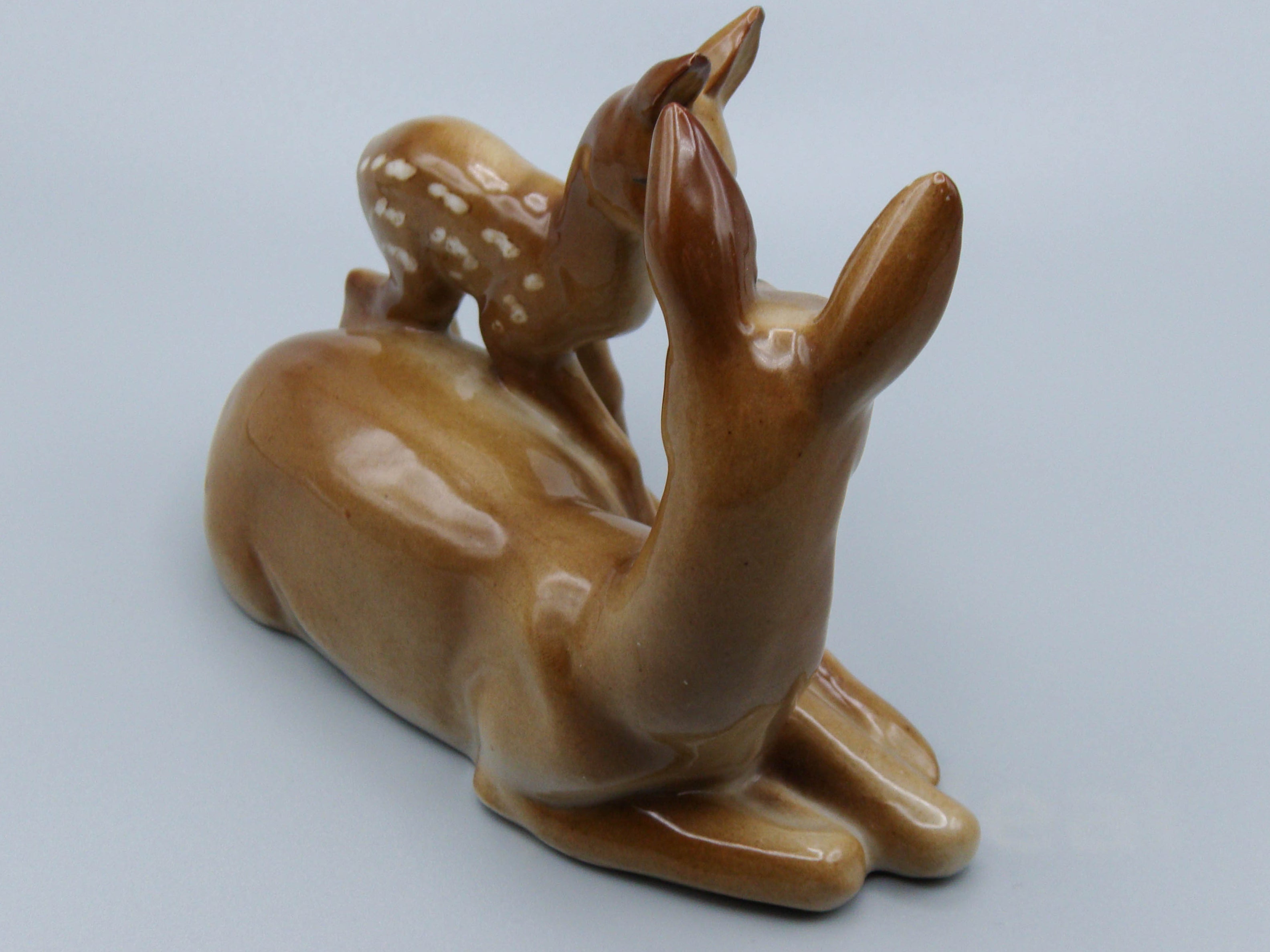 Vintage German deer figurine, Bavarian pottery deer figurine, vintage fawn figurine, vintage deer ornament
