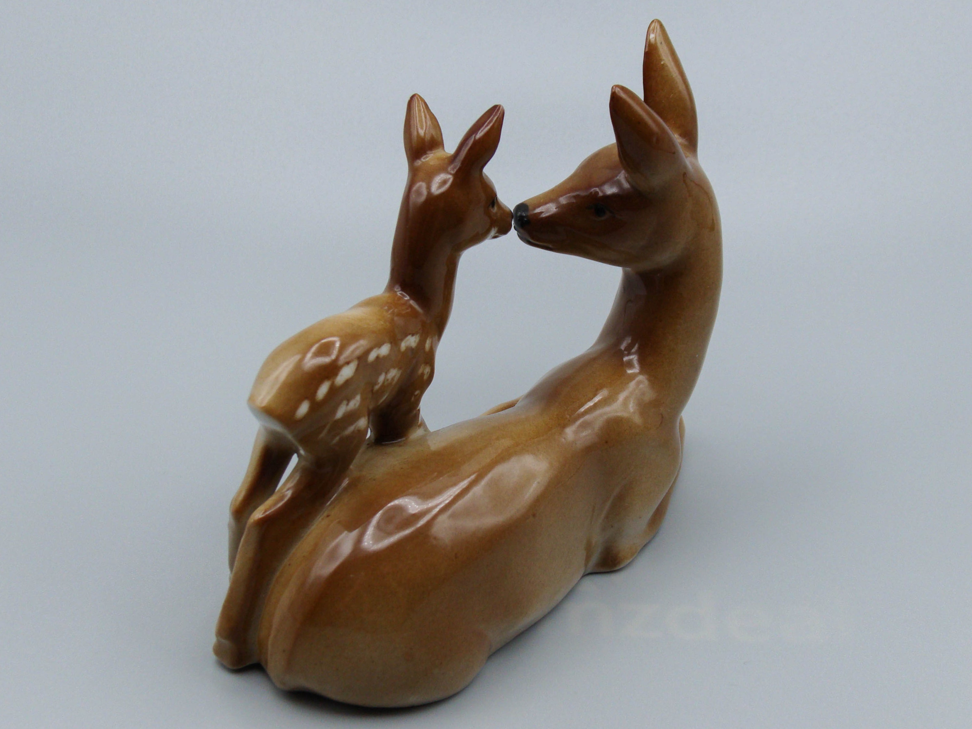 Vintage German deer figurine, Bavarian pottery deer figurine, vintage fawn figurine, vintage deer ornament