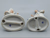 Blue and While porcelain, Dutch Porcelain, Couple Figurine, Chicken figurine