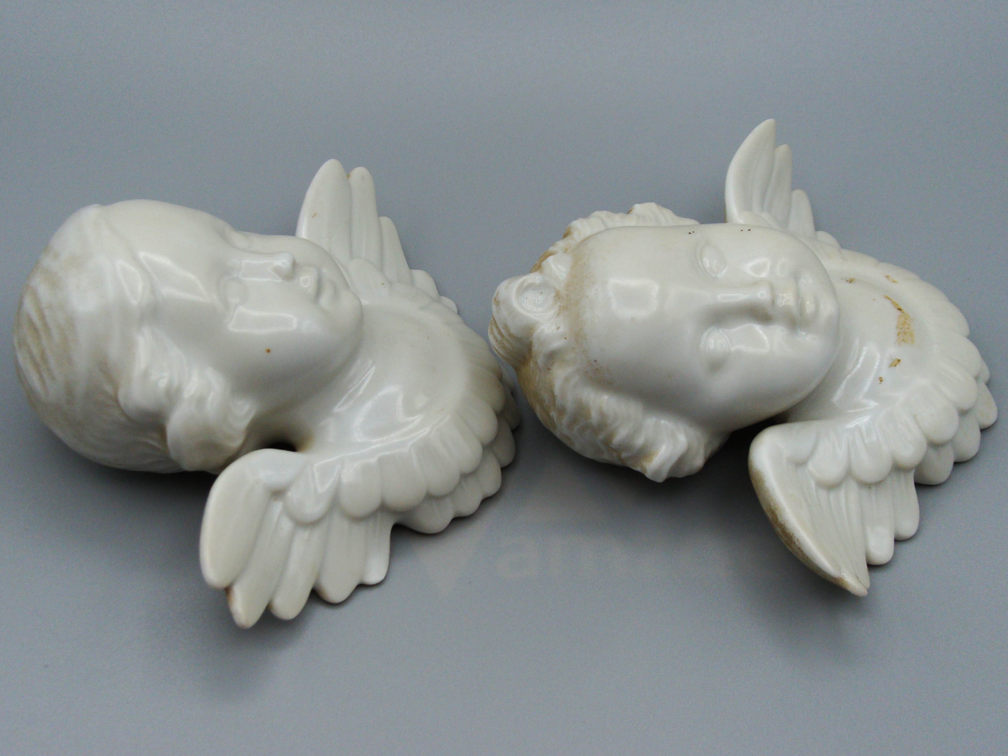 Antique European Porcelain Sculpture, European Porcelain, Porcelain Figurine, Handmade Porcelain Figurine, Augarten Porcelain, Augarten Figurines - Austrian Porcelain, Kingdom of Antique Arts, Augarten Porcelain Great Poodle, Augarten, angels, Figurine