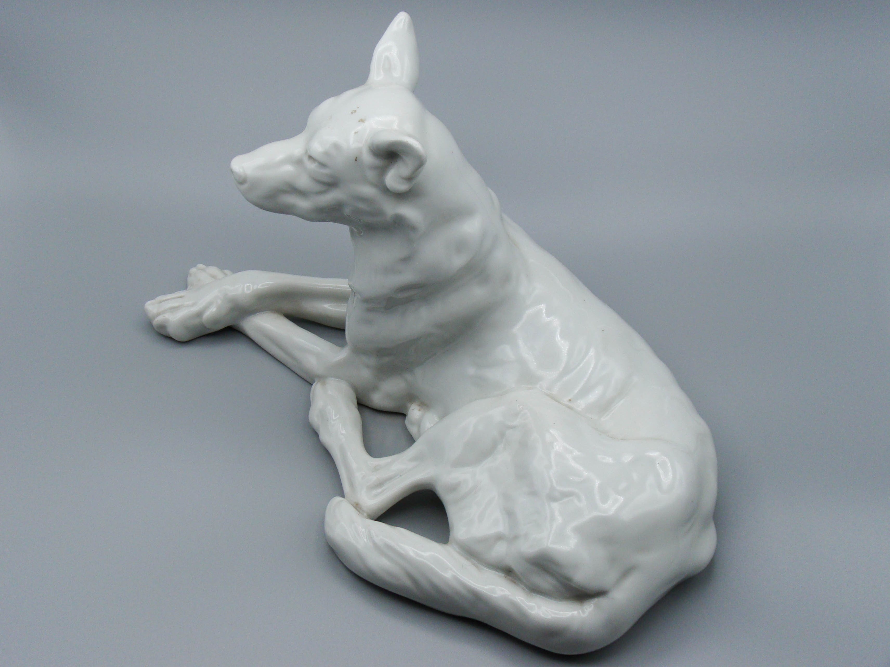 Hungarian Herend Porcelain German Shepherd Dog, Antique European Porcelain Sculpture, European Porcelain, Porcelain Figurine, Handmade Porcelain Figurine, Augarten Porcelain, Augarten Figurines - Austrian Porcelain, Kingdom of Antique Arts, Herrend Porcelain, Hungary Porcelain
