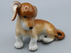 Antique European Porcelain Sculpture, European Porcelain, Porcelain Figurine, Handmade Porcelain Figurine, Augarten Porcelain, Augarten Figurines - Austrian Porcelain, Kingdom of Antique Arts, Augarten Porcelain Great Poodle, Augarten, dog, Figurine