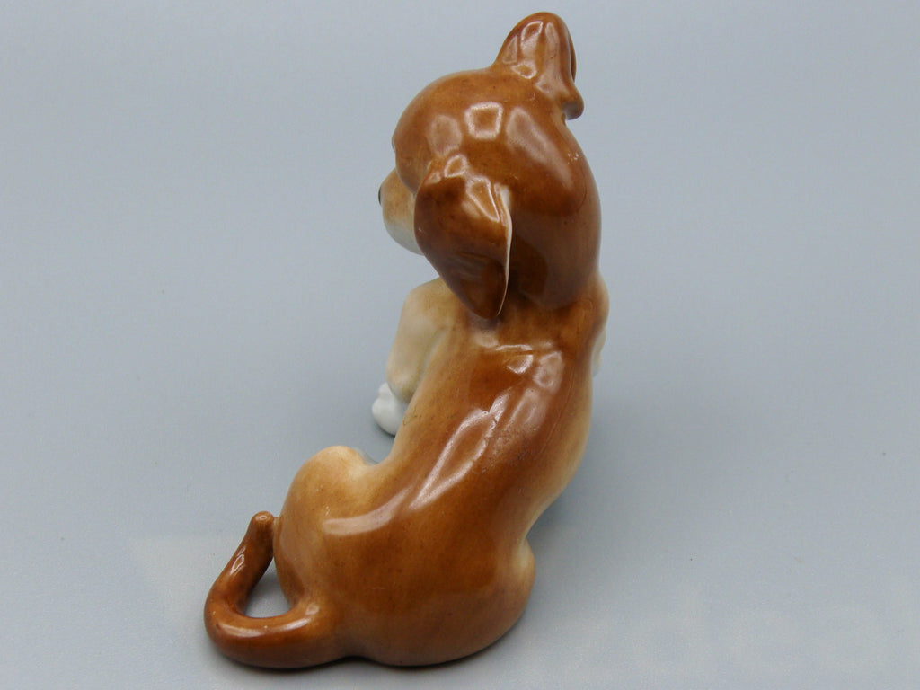 Antique European Porcelain Sculpture, European Porcelain, Porcelain Figurine, Handmade Porcelain Figurine, Augarten Porcelain, Augarten Figurines - Austrian Porcelain, Kingdom of Antique Arts, Augarten Porcelain Great Poodle, Augarten, dog, Figurine