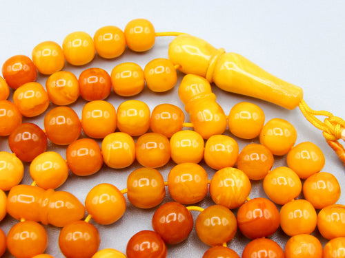 baltic amber, amber, antique, amber beads, egg Yolk, amber chain, Rosary beads, مسبحة, Masbaha, Muslim prayer beads حبيت الدورة ,العنبر الهندى