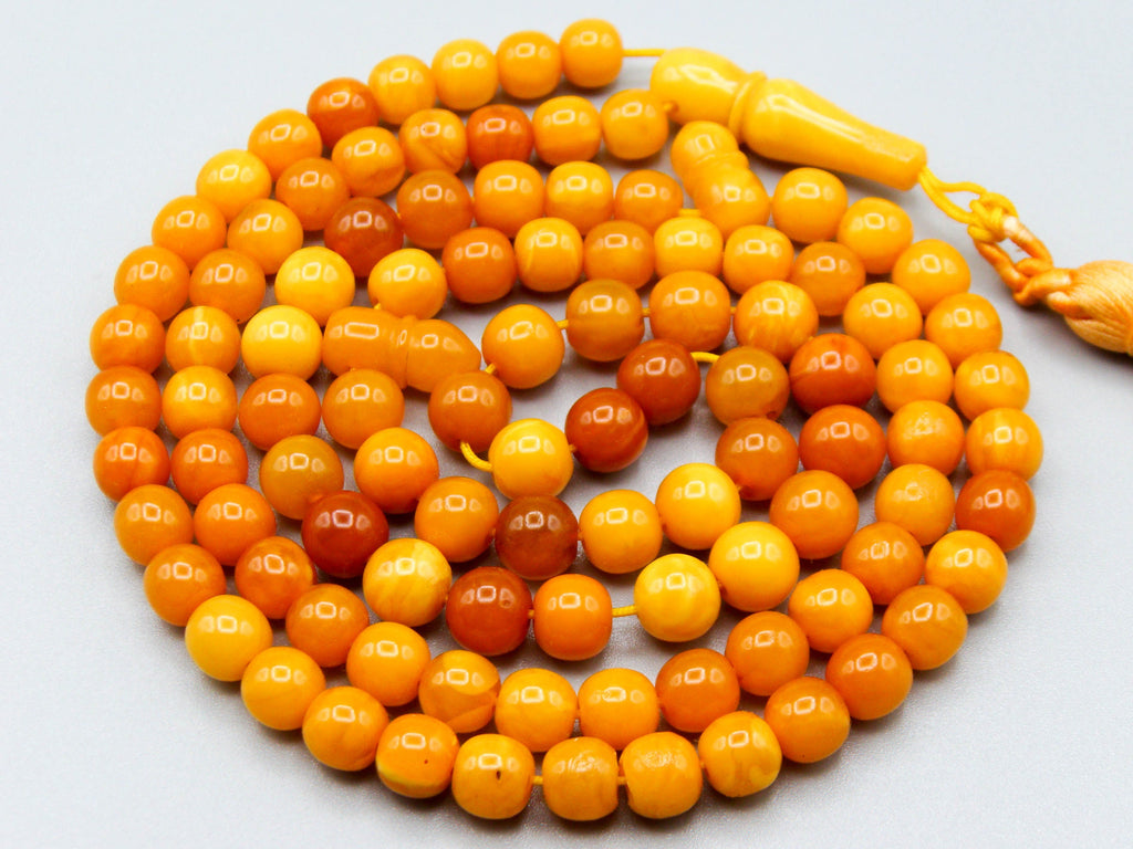 baltic amber, amber, antique, amber beads, egg Yolk, amber chain, Rosary beads, مسبحة, Masbaha, Muslim prayer beads حبيت الدورة ,العنبر الهندى