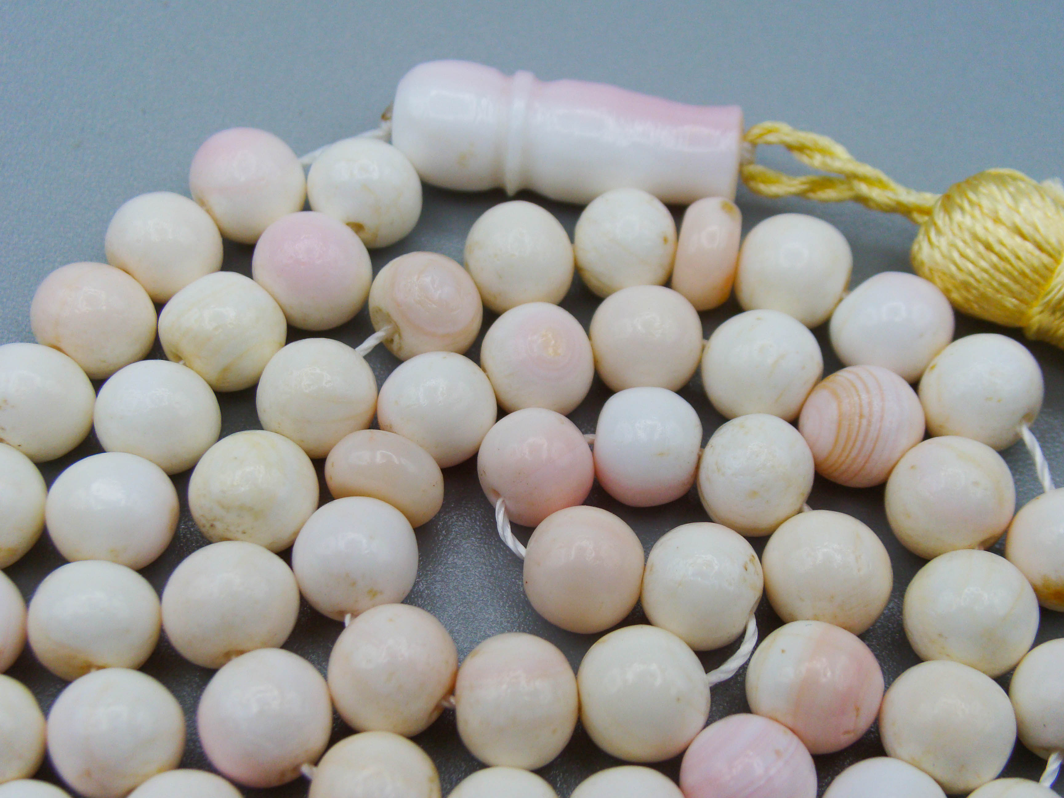 antique coral, natural coral, undyed coral, White angel skin coral, Italian coral, pacific coral, Sardinian Coral, sea coral, Mediterranean coral, Mediterranean Rosary, Mediterranean angel skin Rosary, White coral Rosary, handcarved coral, مسبحة, Masbaha, Muslim prayer beads