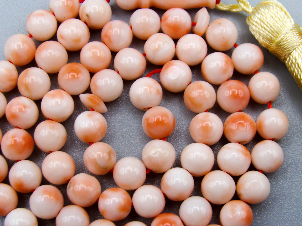 antique coral, natural coral, undyed coral, White angel skin coral, Italian coral, pacific coral, Sardinian Coral, sea coral, Mediterranean coral, Mediterranean Rosary, Mediterranean angel skin Rosary, White coral Rosary, handcarved coral, مسبحة, Masbaha, Muslim prayer beads, Rosa Coral