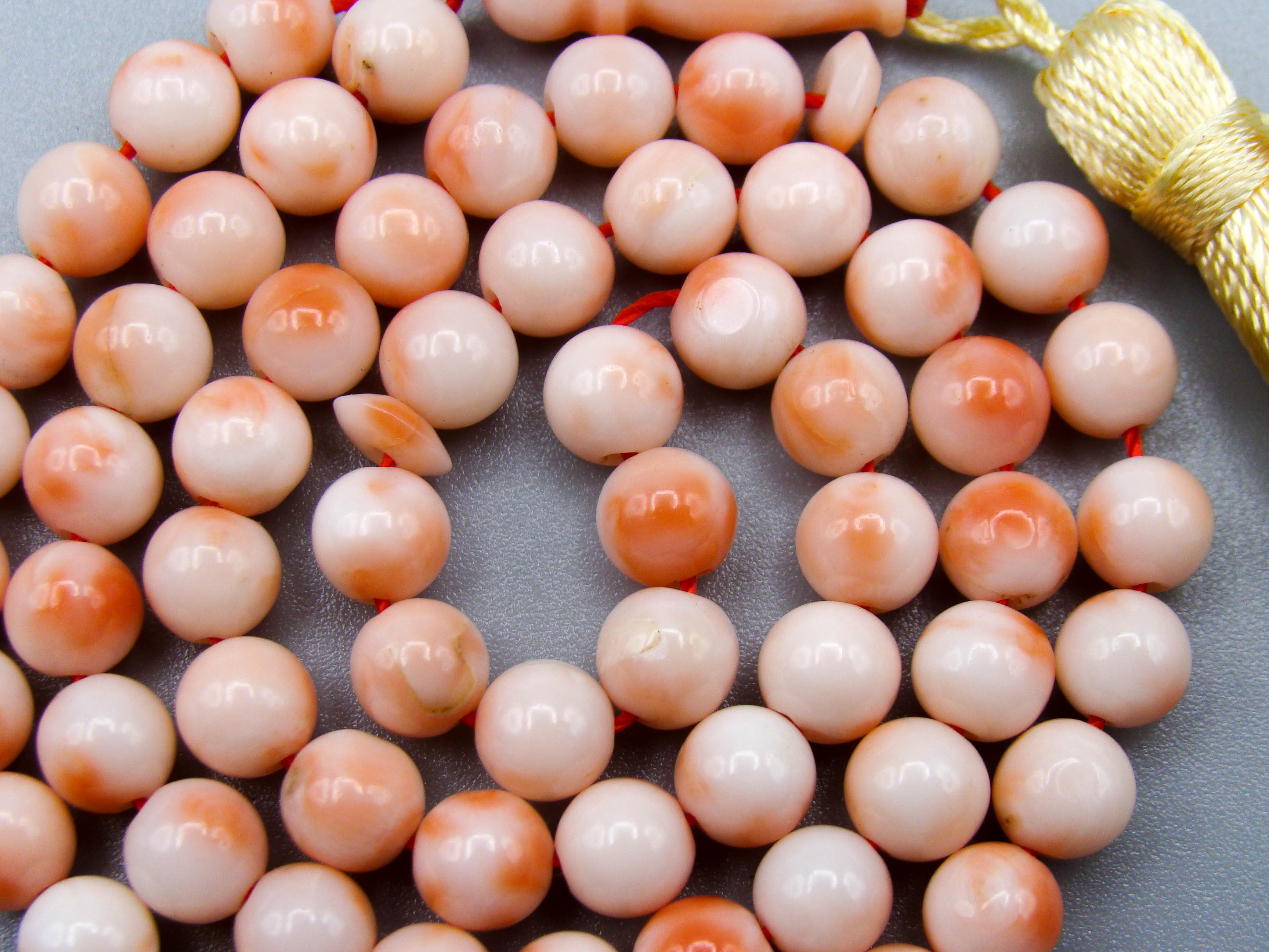 antique coral, natural coral, undyed coral, White angel skin coral, Italian coral, pacific coral, Sardinian Coral, sea coral, Mediterranean coral, Mediterranean Rosary, Mediterranean angel skin Rosary, White coral Rosary, handcarved coral, مسبحة, Masbaha, Muslim prayer beads, Rosa Coral