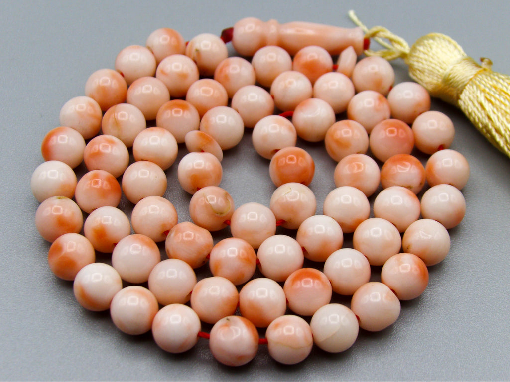 antique coral, natural coral, undyed coral, White angel skin coral, Italian coral, pacific coral, Sardinian Coral, sea coral, Mediterranean coral, Mediterranean Rosary, Mediterranean angel skin Rosary, White coral Rosary, handcarved coral, مسبحة, Masbaha, Muslim prayer beads, Rosa Coral