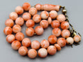 antique coral, natural coral, undyed coral, White angel skin coral, Italian coral, pacific coral, Sardinian Coral, sea coral, Mediterranean coral, Mediterranean Rosary, Mediterranean angel skin Rosary, White coral Rosary, handcarved coral, Sterling silver tassel, مسبحة, Masbaha, Muslim prayer beads, Rosa Coral