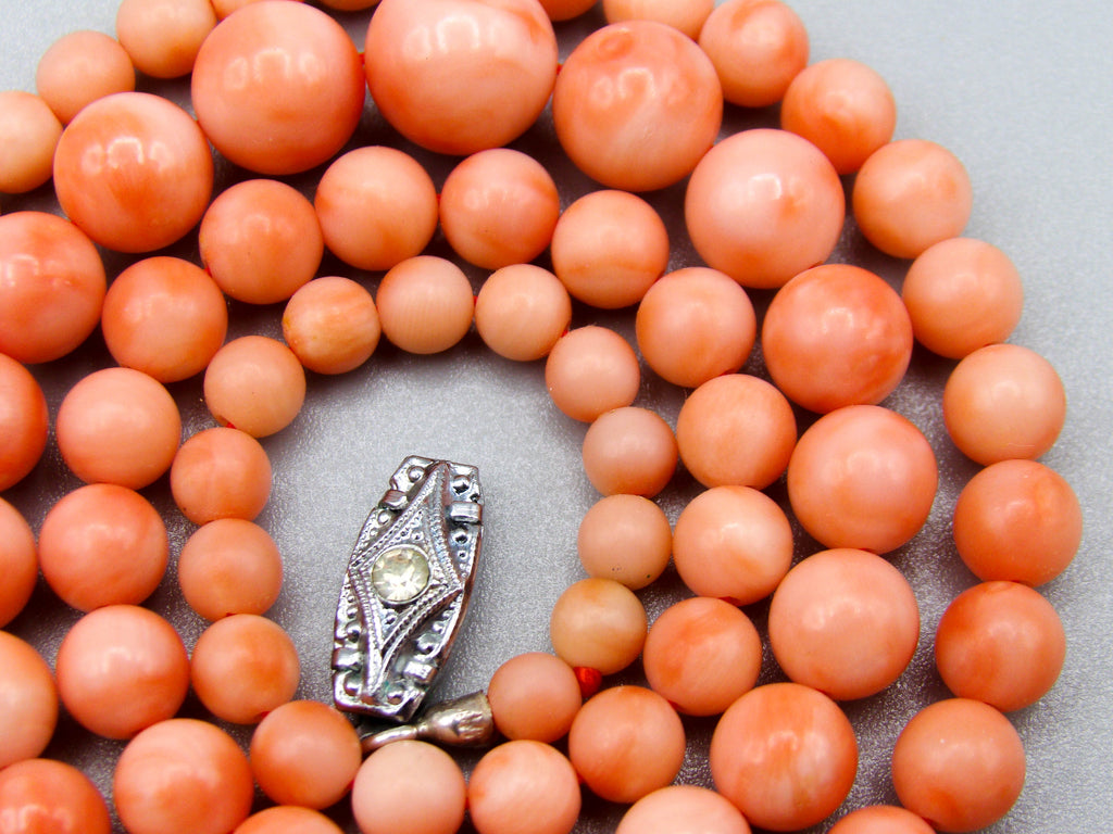 antique coral, natural coral, undyed coral, White angel skin coral, Italian coral, pacific coral, Sardinian Coral, sea coral, Mediterranean coral, Mediterranean Necklace, Mediterranean Rosa chain, White coral necklace, handcarved coral, Rosa Coral Necklace