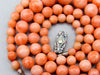 Antique Natural Undyed Rose - Angel Skin Coral Necklace - Kingdom of Antique Arts